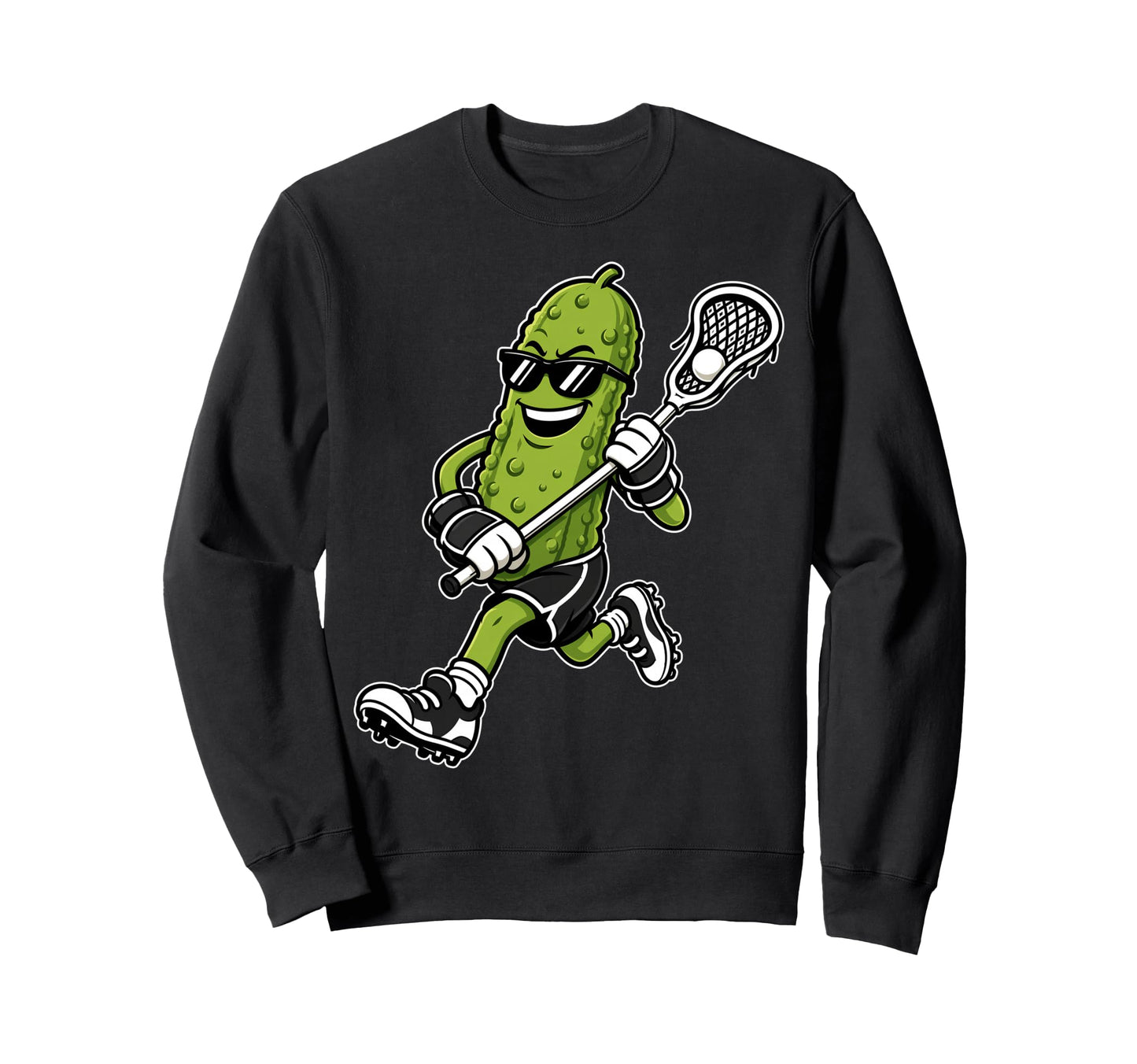 Funny Pickle Lacrosse Player Dill Sweatshirt - Aesthetic Graphic Unisex - T-Shirt, Sweatshirt, Hoodie