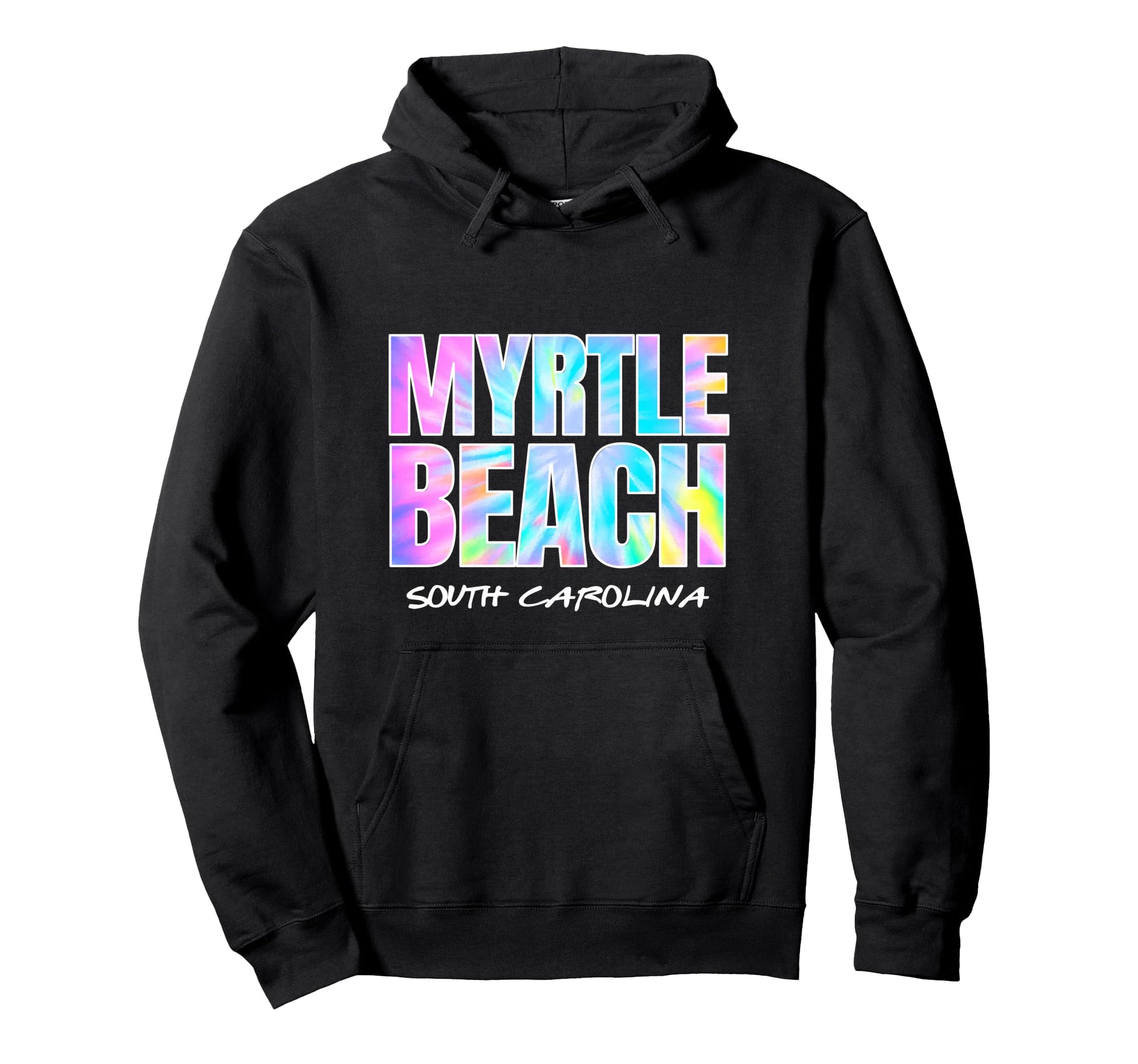 Tie Dye Myrtle Beach South Carolina Hoodie - Aesthetic Graphic for Adults - T-Shirt, Sweatshirt, Hoodie