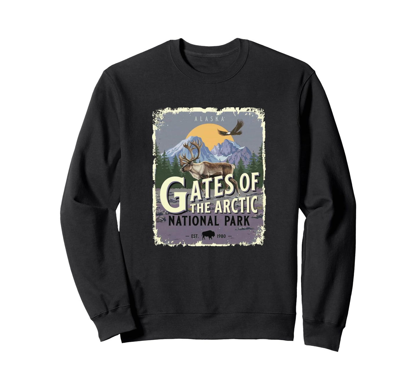 Gates Arctic National Park Alaska Sweatshirt - Graphic Print Unisex - T-Shirt, Sweatshirt, Hoodie