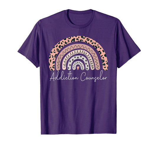 Addiction Counselor Rainbow T-Shirt - Custom Art Print for Adults - T-Shirt, Sweatshirt, Hoodie
