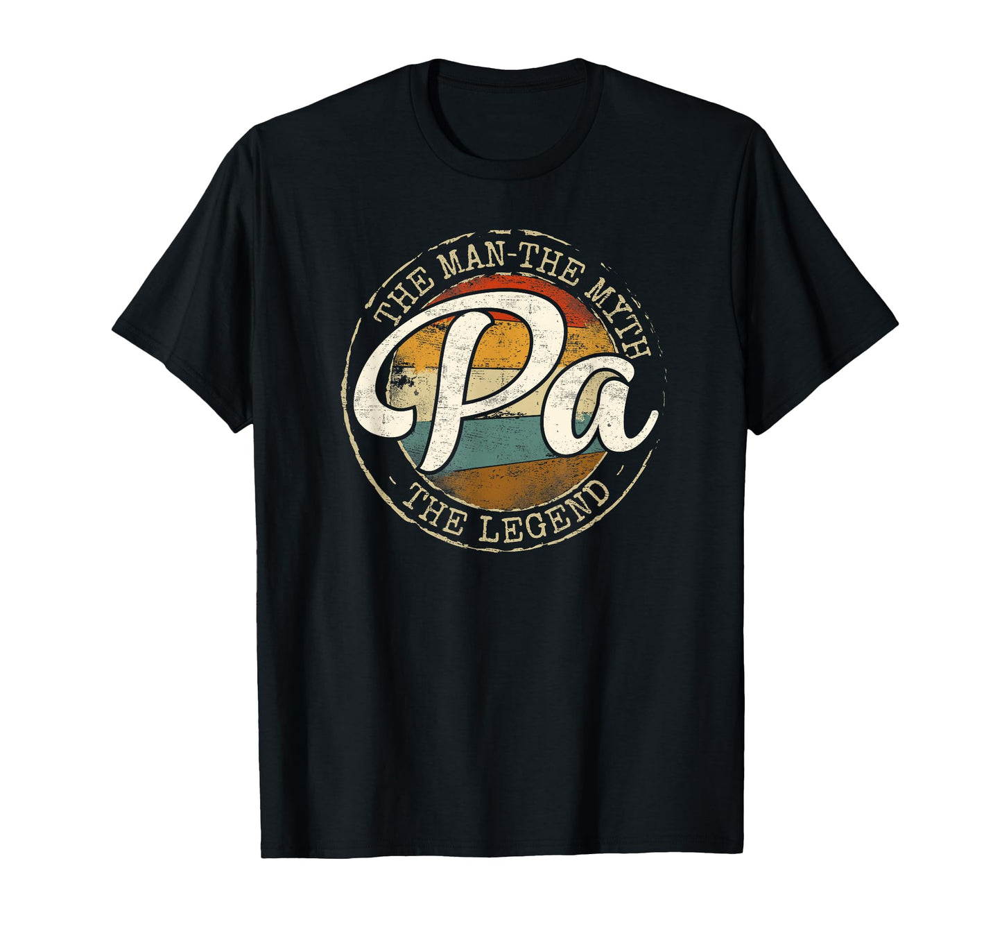 Pa Myth Legend Stamp Fathers Day Dad To T-Shirt - Aesthetic Graphic Unisex - T-Shirt, Sweatshirt, Hoodie