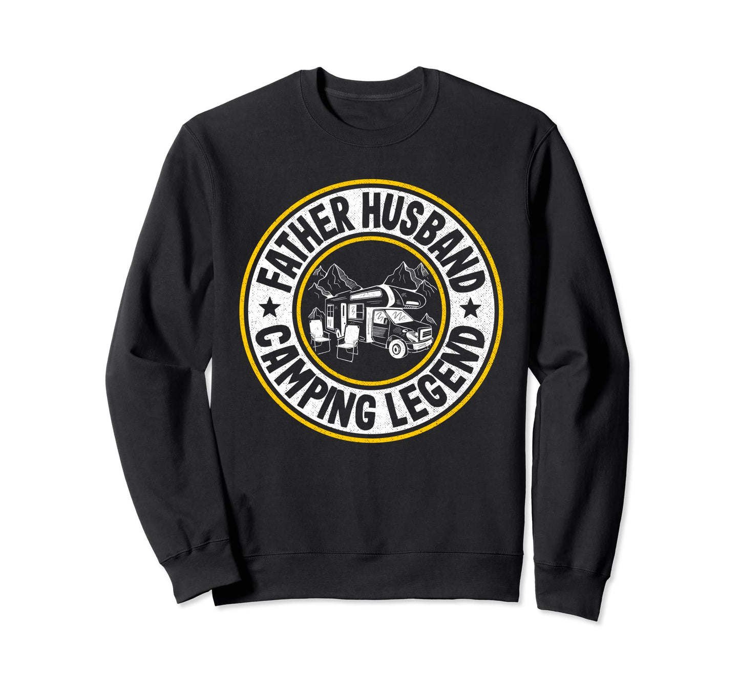 Father Husband Camping Legend Sweatshirt - Fun Novelty Design for Adults - T-Shirt, Sweatshirt, Hoodie