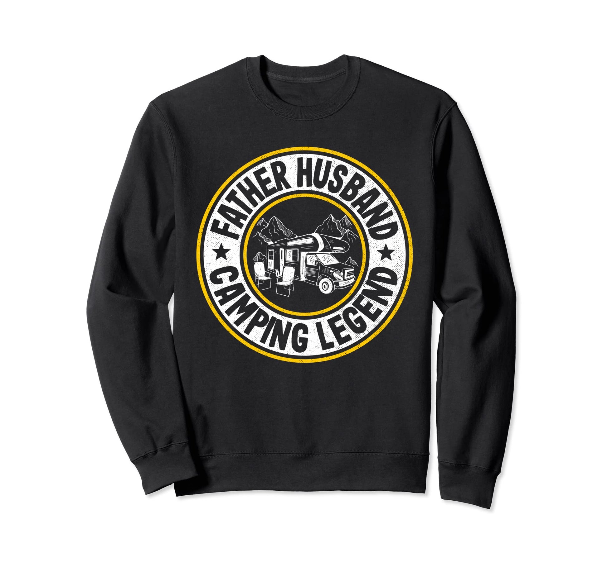 Father Husband Camping Legend Sweatshirt - Fun Novelty Design for Adults - T-Shirt, Sweatshirt, Hoodie