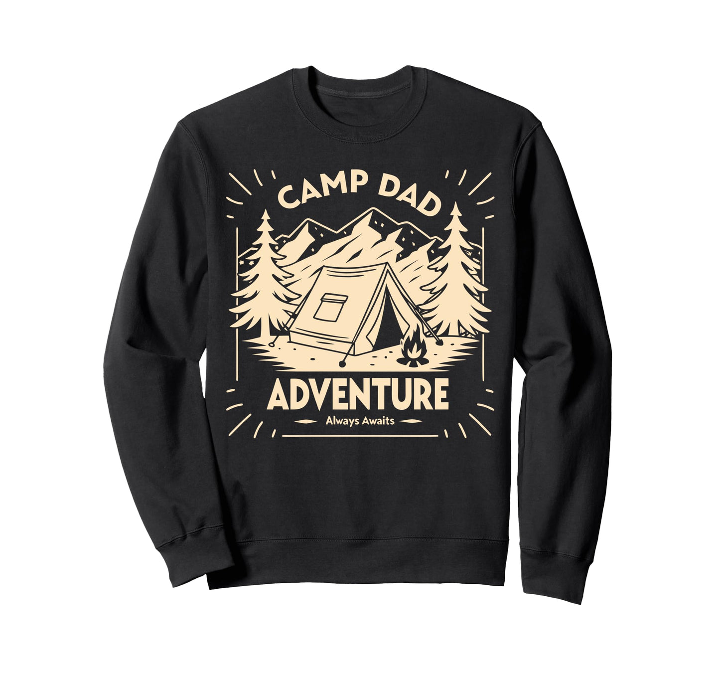 Camping Adventure Always Awaits Sweatshirt - Aesthetic Graphic for Adults - T-Shirt, Sweatshirt, Hoodie