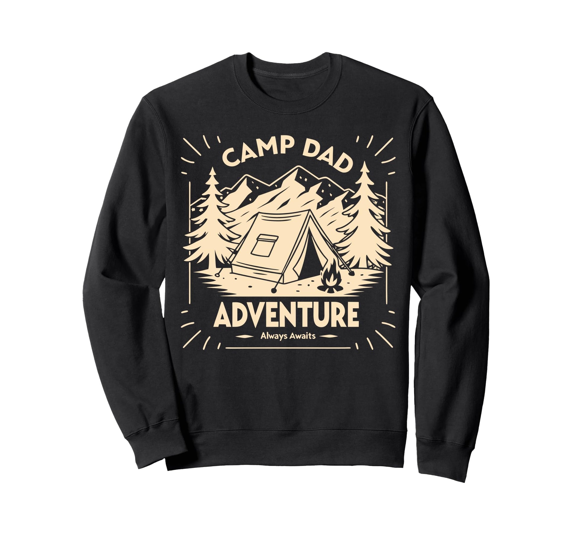 Camping Adventure Always Awaits Sweatshirt - Aesthetic Graphic for Adults - T-Shirt, Sweatshirt, Hoodie