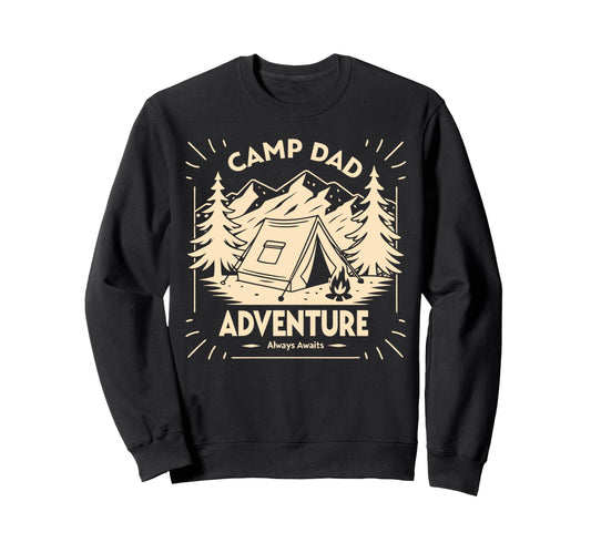 Camping Adventure Always Awaits Sweatshirt - Aesthetic Graphic for Adults - T-Shirt, Sweatshirt, Hoodie
