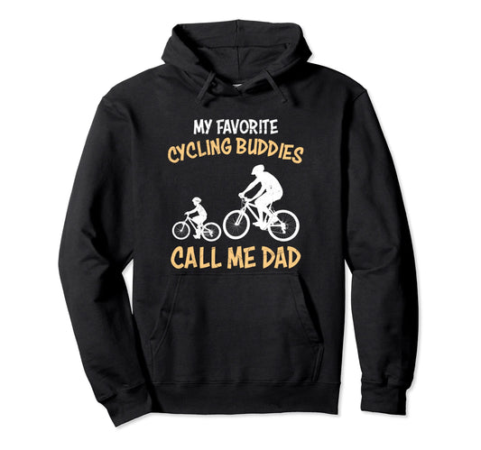 Biking Buddies Call Me Dad Bicycle Hoodie - Minimalist Print Unisex - T-Shirt, Sweatshirt, Hoodie