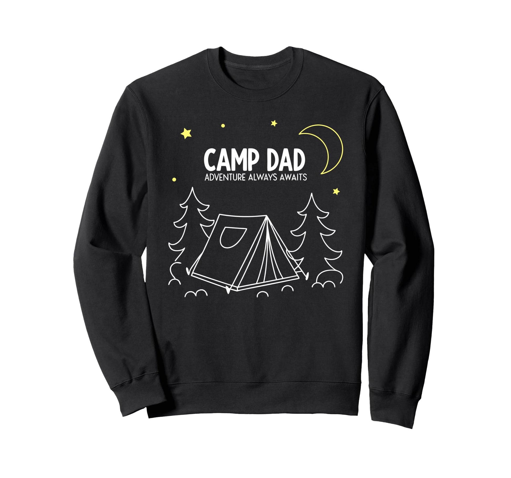 Fathers Day Camping Dad Adventure Awaits Sweatshirt - Trendy Graphic Unisex - T-Shirt, Sweatshirt, Hoodie