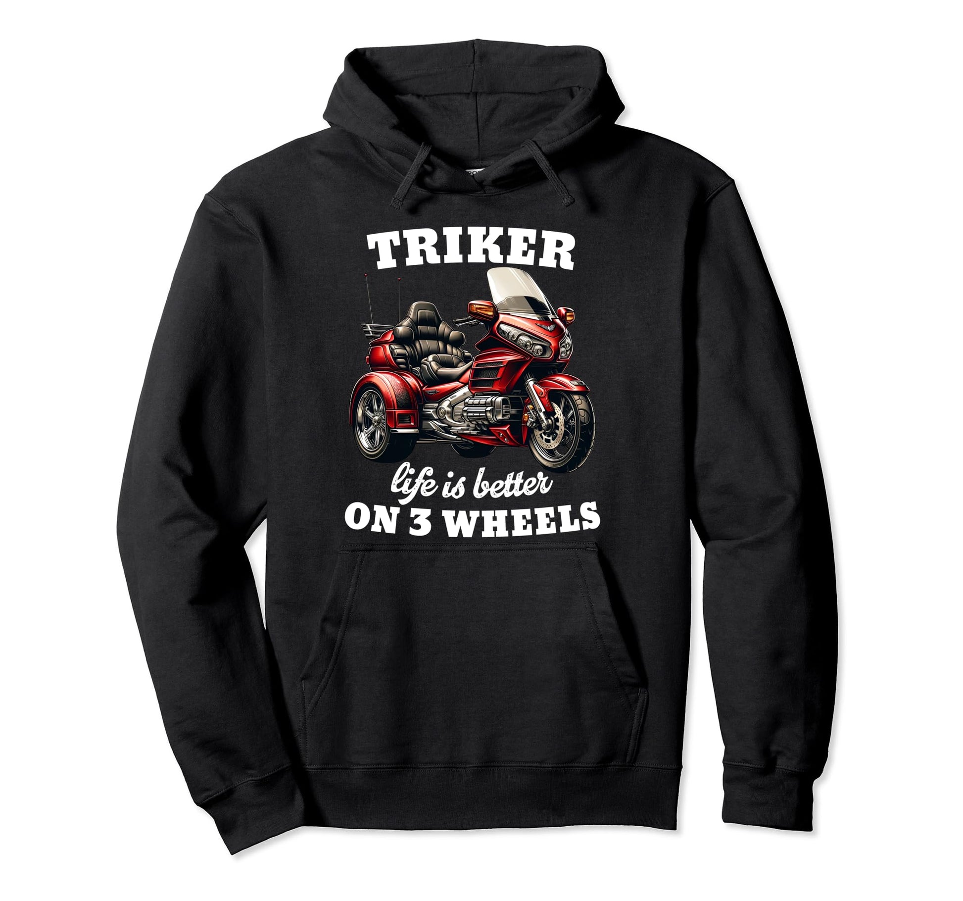 Triker Motorcycle Trike Life Hoodie - Aesthetic Graphic Men Women - T-Shirt, Sweatshirt, Hoodie