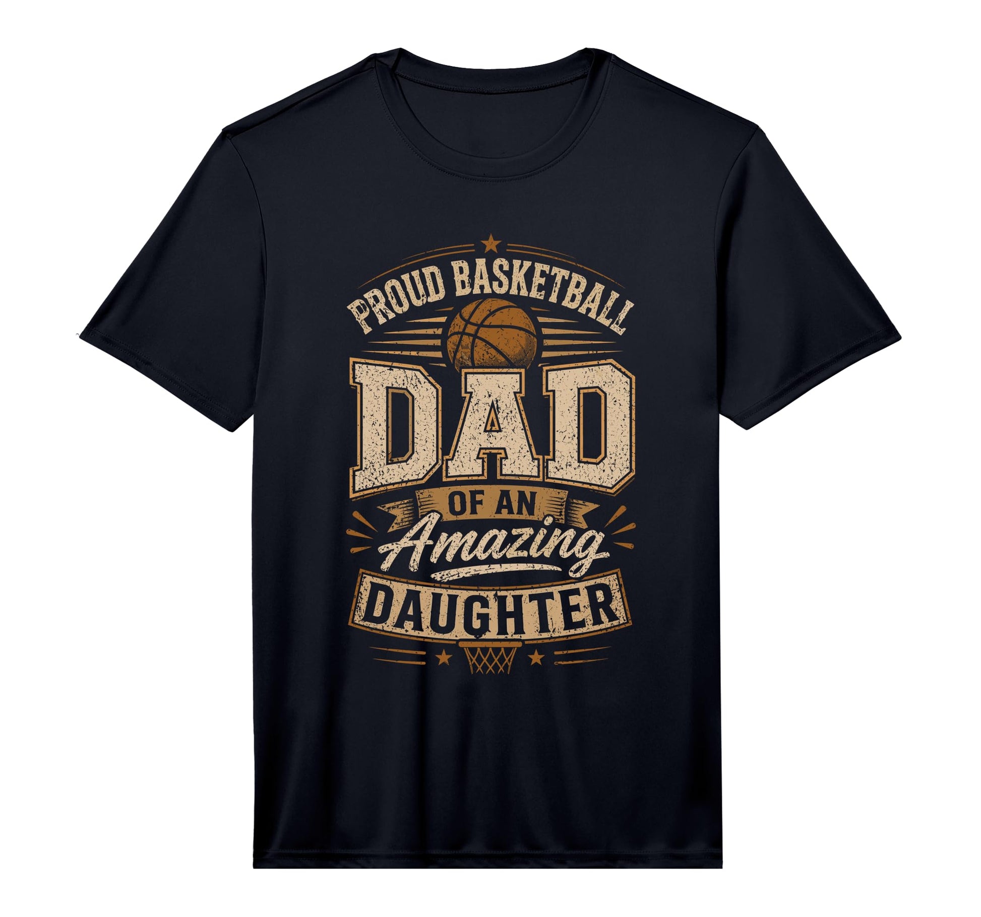 Proud Basketball Dad Amazing Daughter T-Shirt - Novelty Apparel Unisex - T-Shirt, Sweatshirt, Hoodie