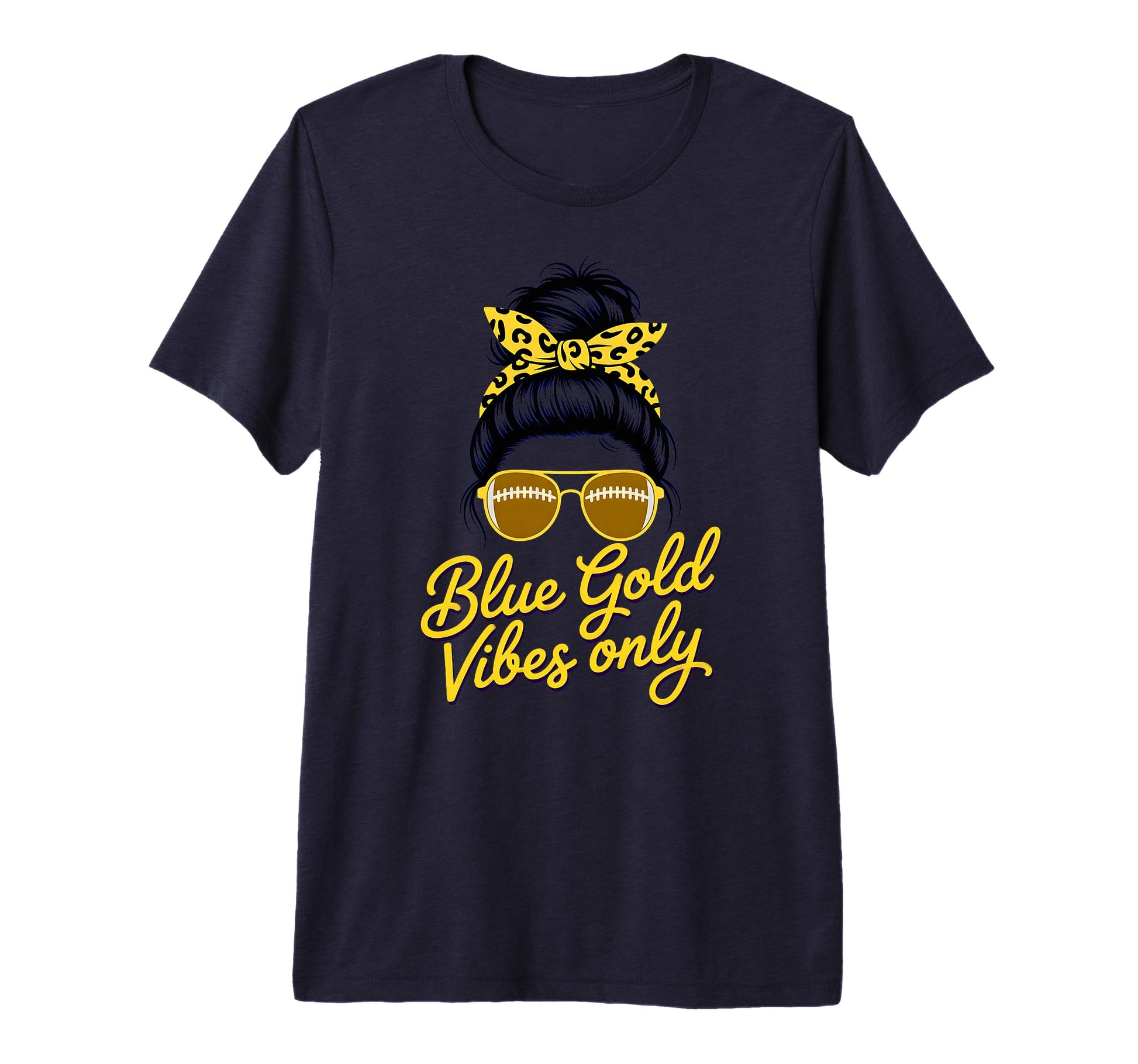 Blue Gold Vibes Only Spirit Week Field T-Shirt - Custom Art Print Unisex - T-Shirt, Sweatshirt, Hoodie