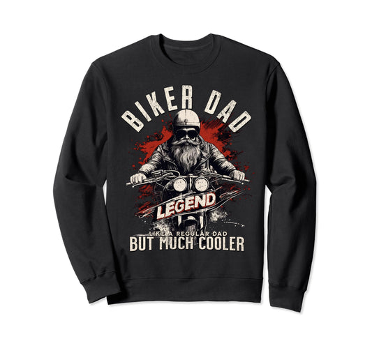 Biker Dad Legend Dad Motorcycle Sweatshirt - Minimalist Print for Adults - T-Shirt, Sweatshirt, Hoodie