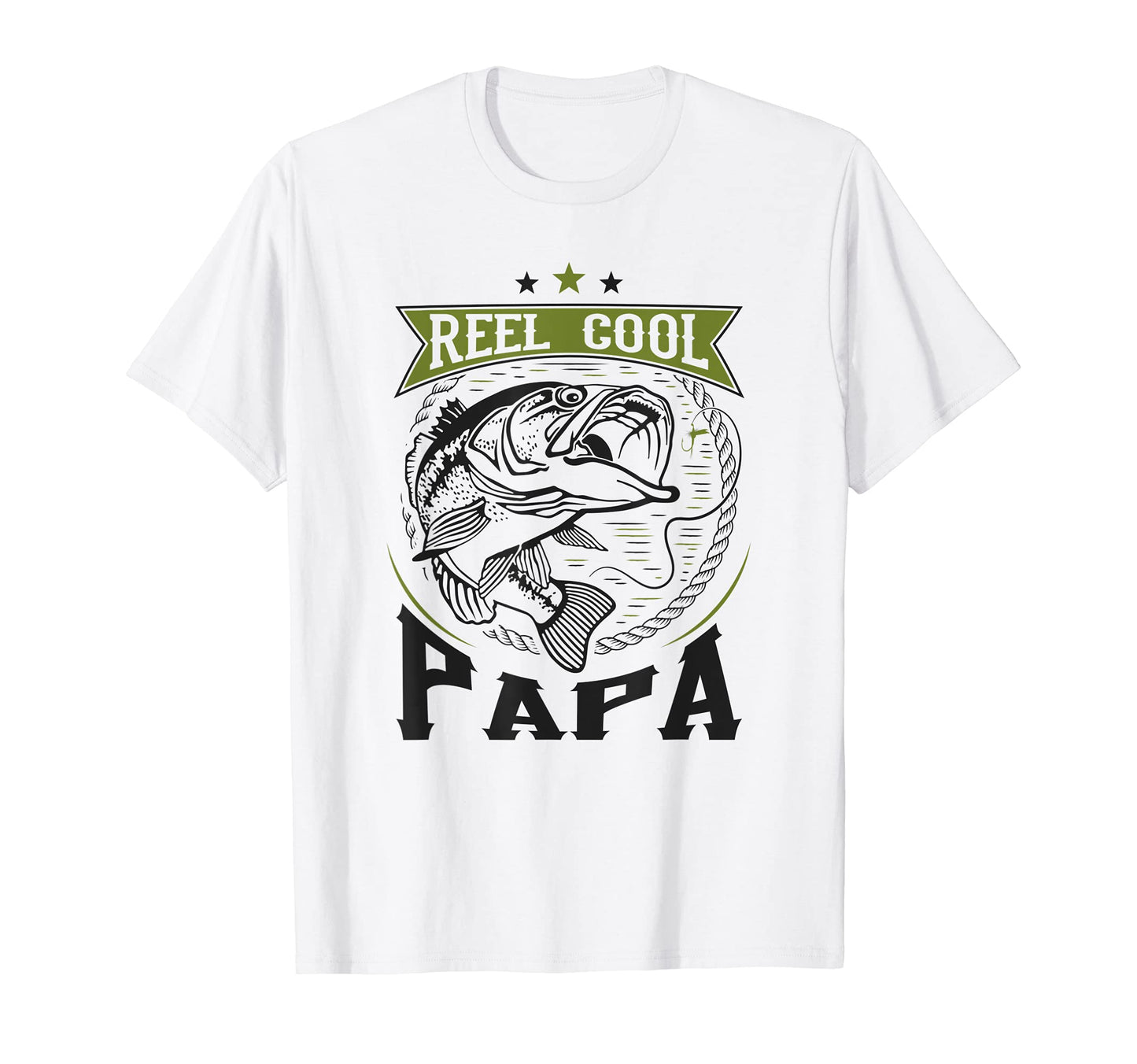 Reel Papa Fisherman Dad T-Shirt - Custom Art Print Unisex - T-Shirt, Sweatshirt, Hoodie