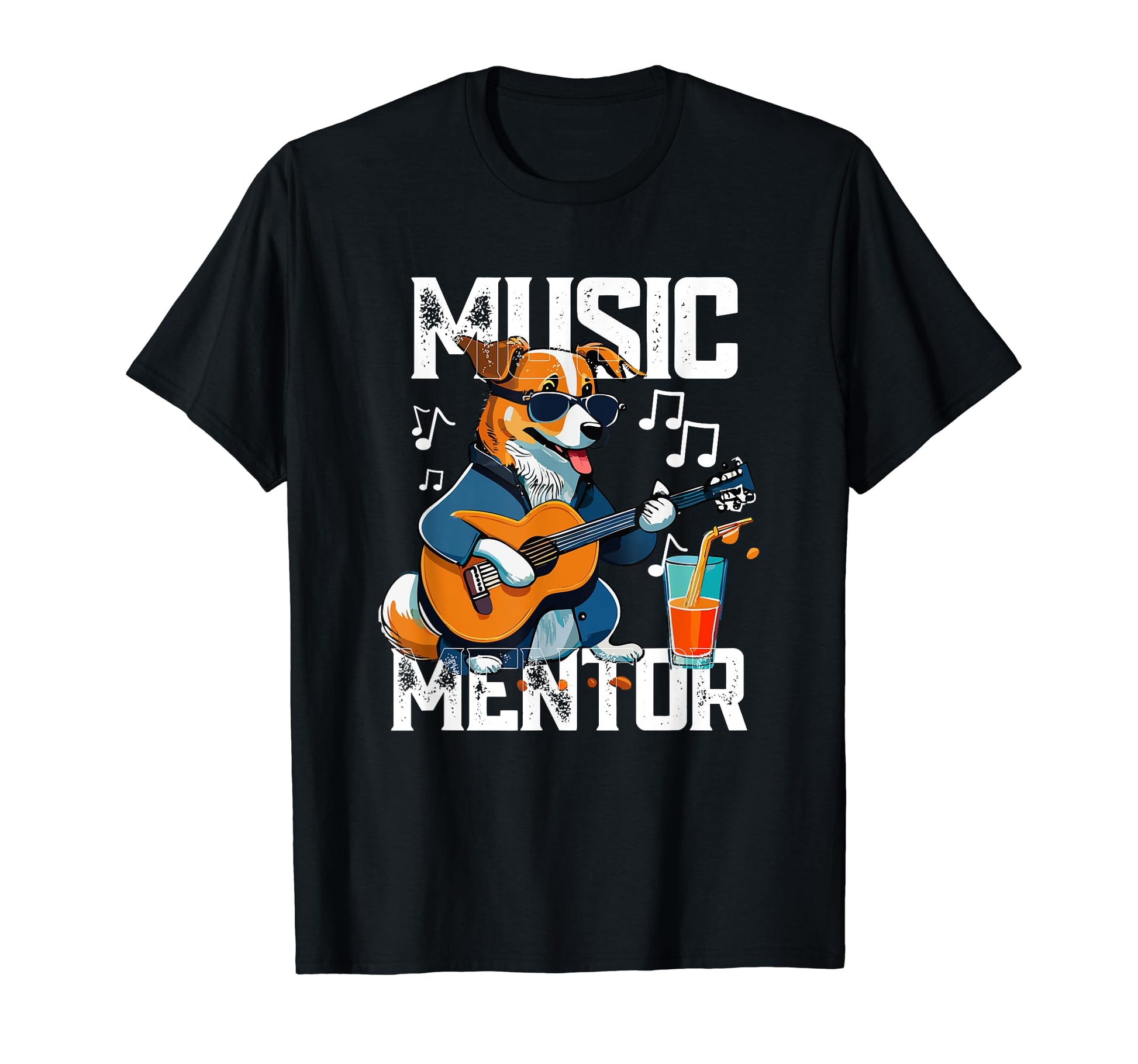 Music Mentor Dad Dog Master Musician T-Shirt - Novelty Apparel for Adults - T-Shirt, Sweatshirt, Hoodie