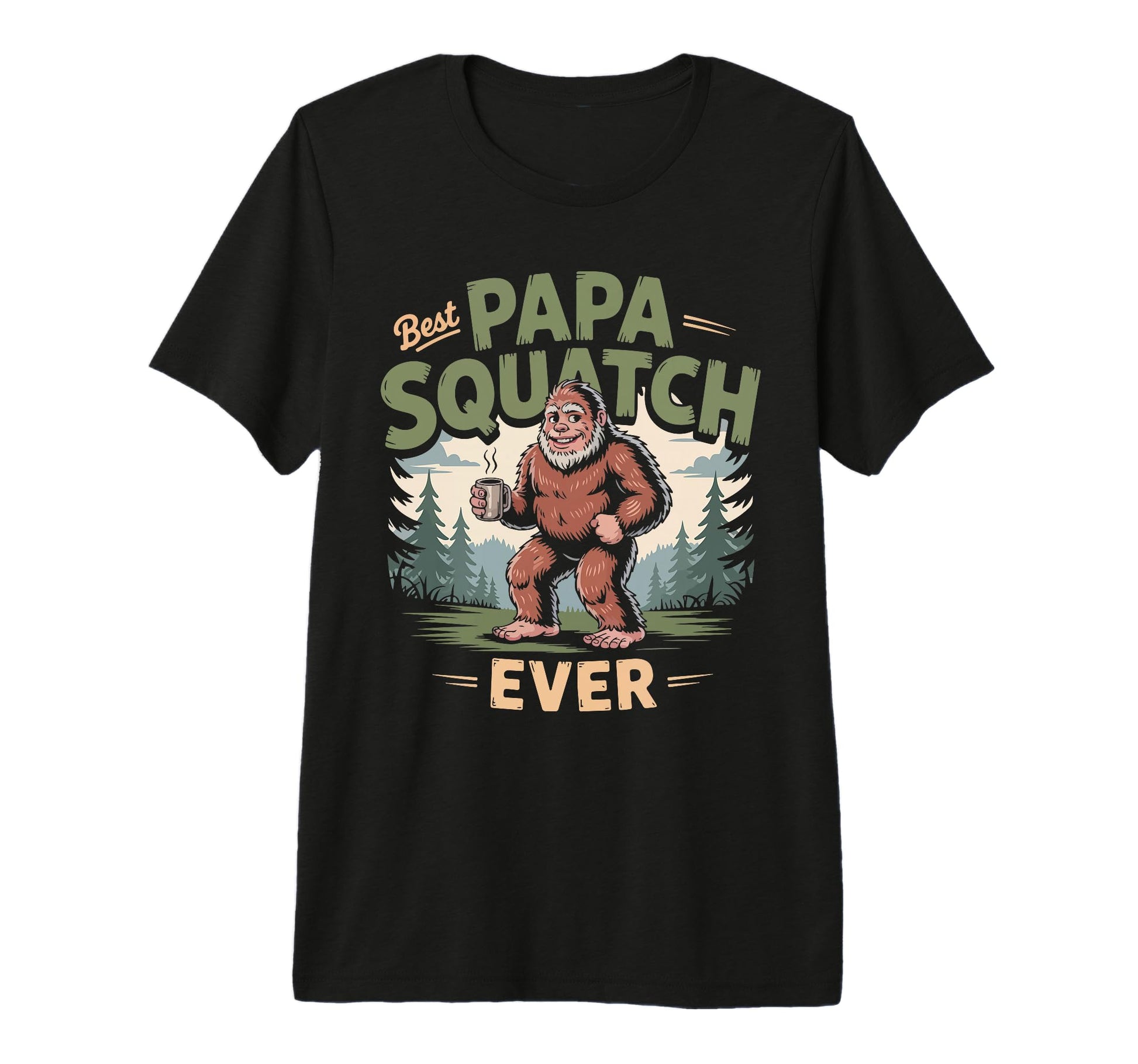 Best Papa Squatch Ever Funny T-Shirt - Fun Novelty Design for Adults - T-Shirt, Sweatshirt, Hoodie