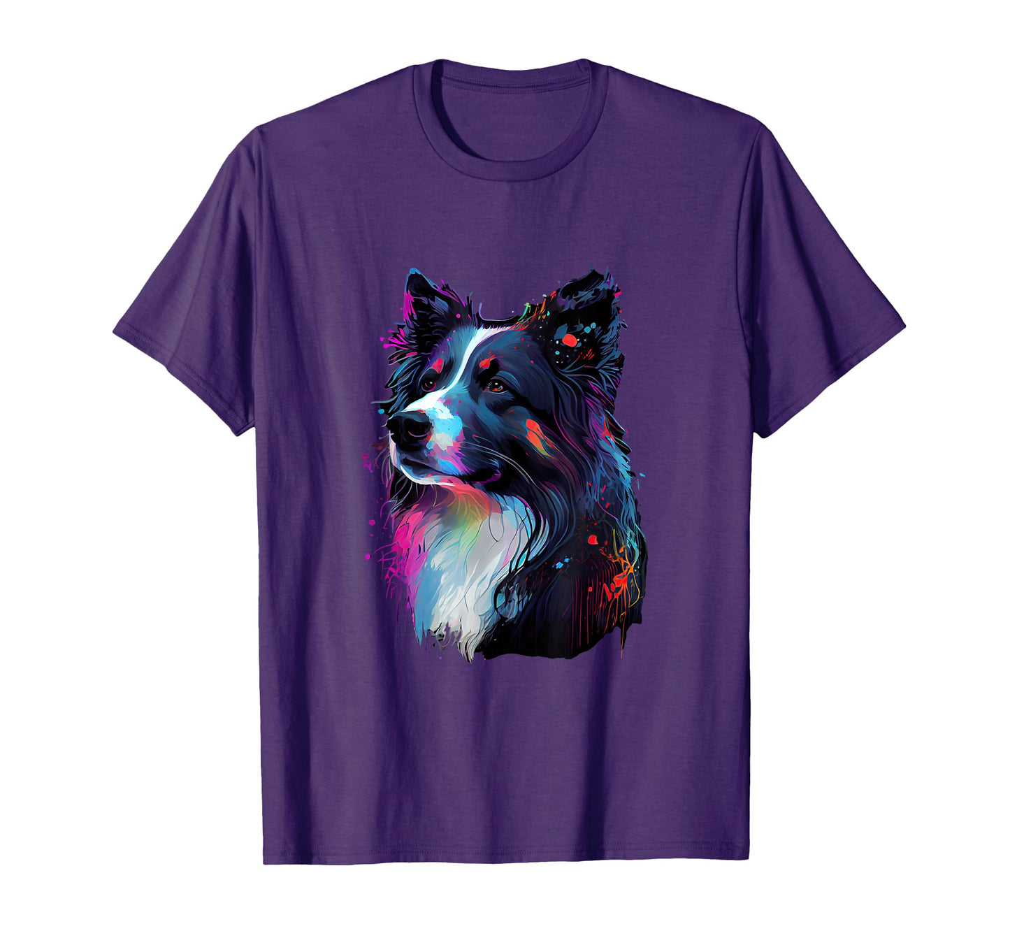 Border Collie Lovers Colorful Pop T-Shirt - Custom Art Print for Adults - T-Shirt, Sweatshirt, Hoodie