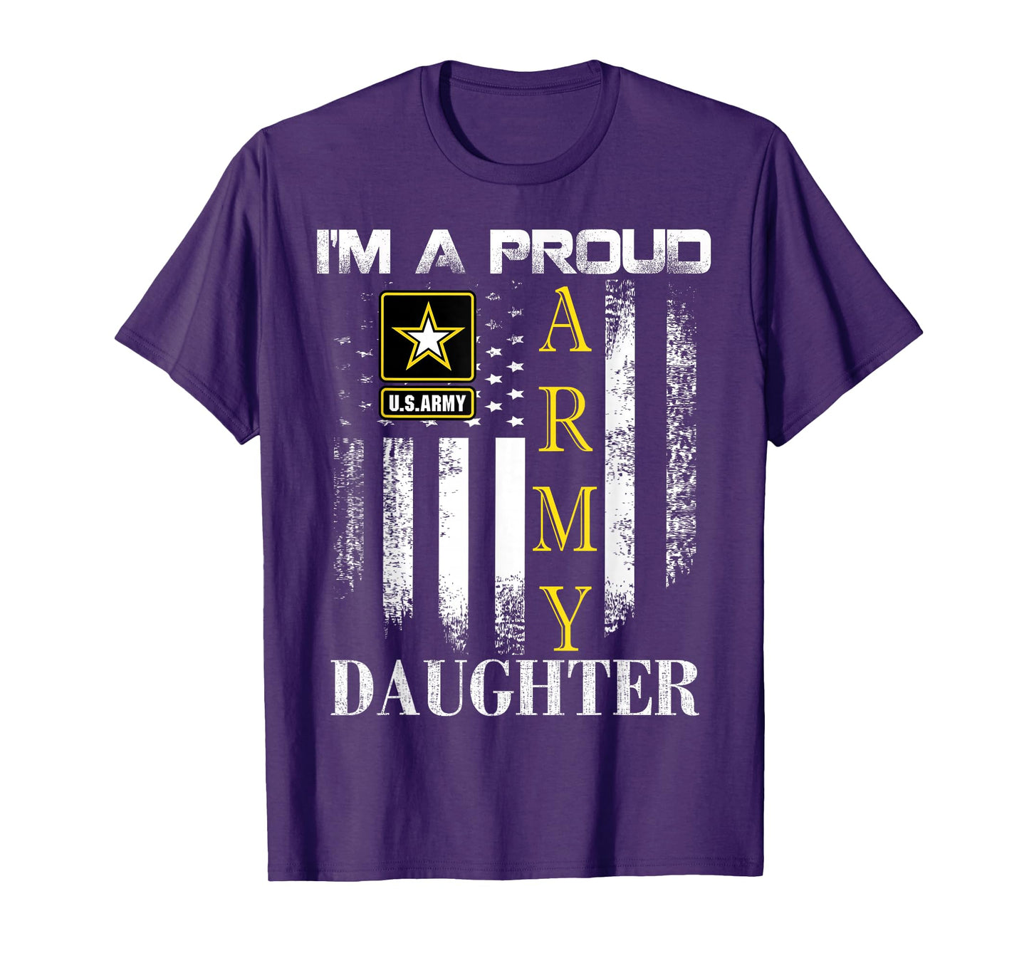 Im Proud Army Daughter American Flag T-Shirt - Custom Art Print Men Women - T-Shirt, Sweatshirt, Hoodie