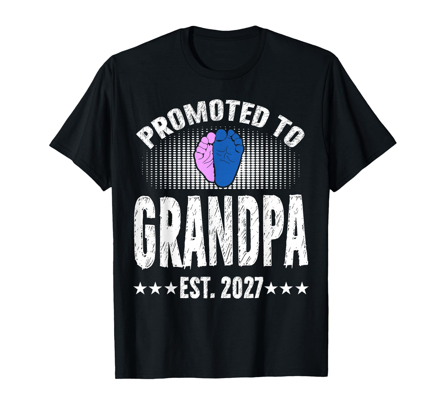 Promoted To Grandpa Est 2027 New Dad T-Shirt - Custom Art Print for Adults - T-Shirt, Sweatshirt, Hoodie