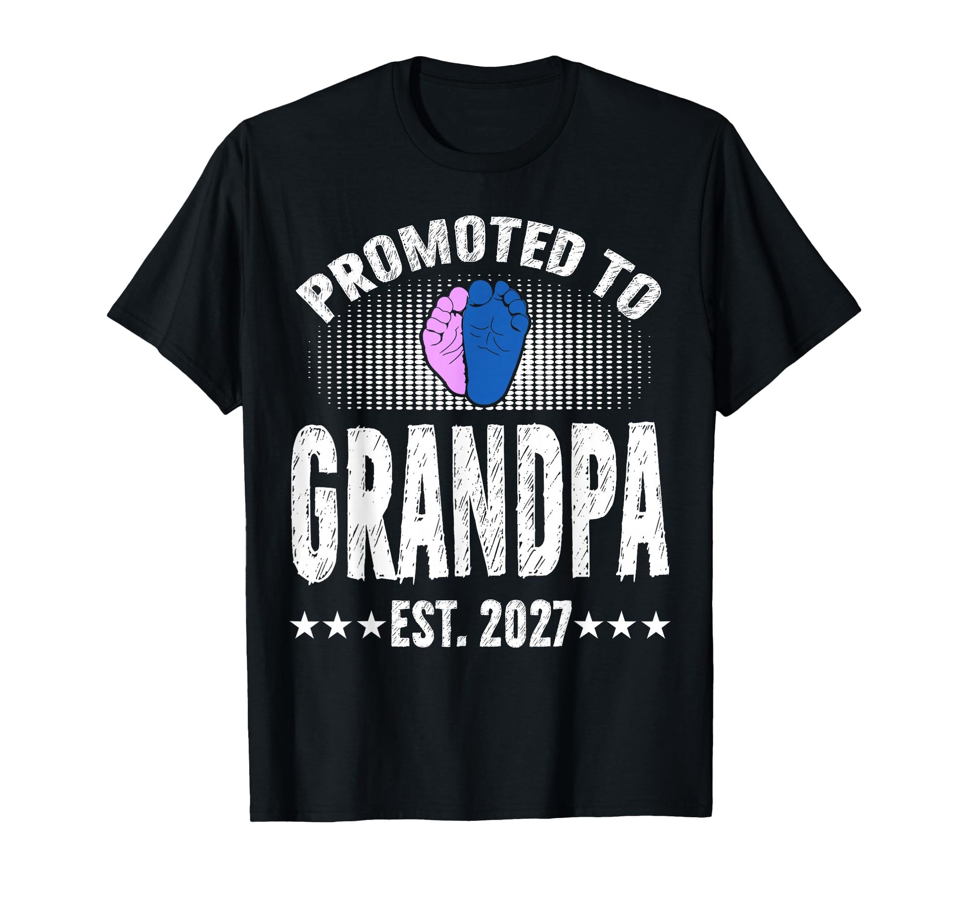 Promoted To Grandpa Est 2027 New Dad T-Shirt - Custom Art Print for Adults - T-Shirt, Sweatshirt, Hoodie