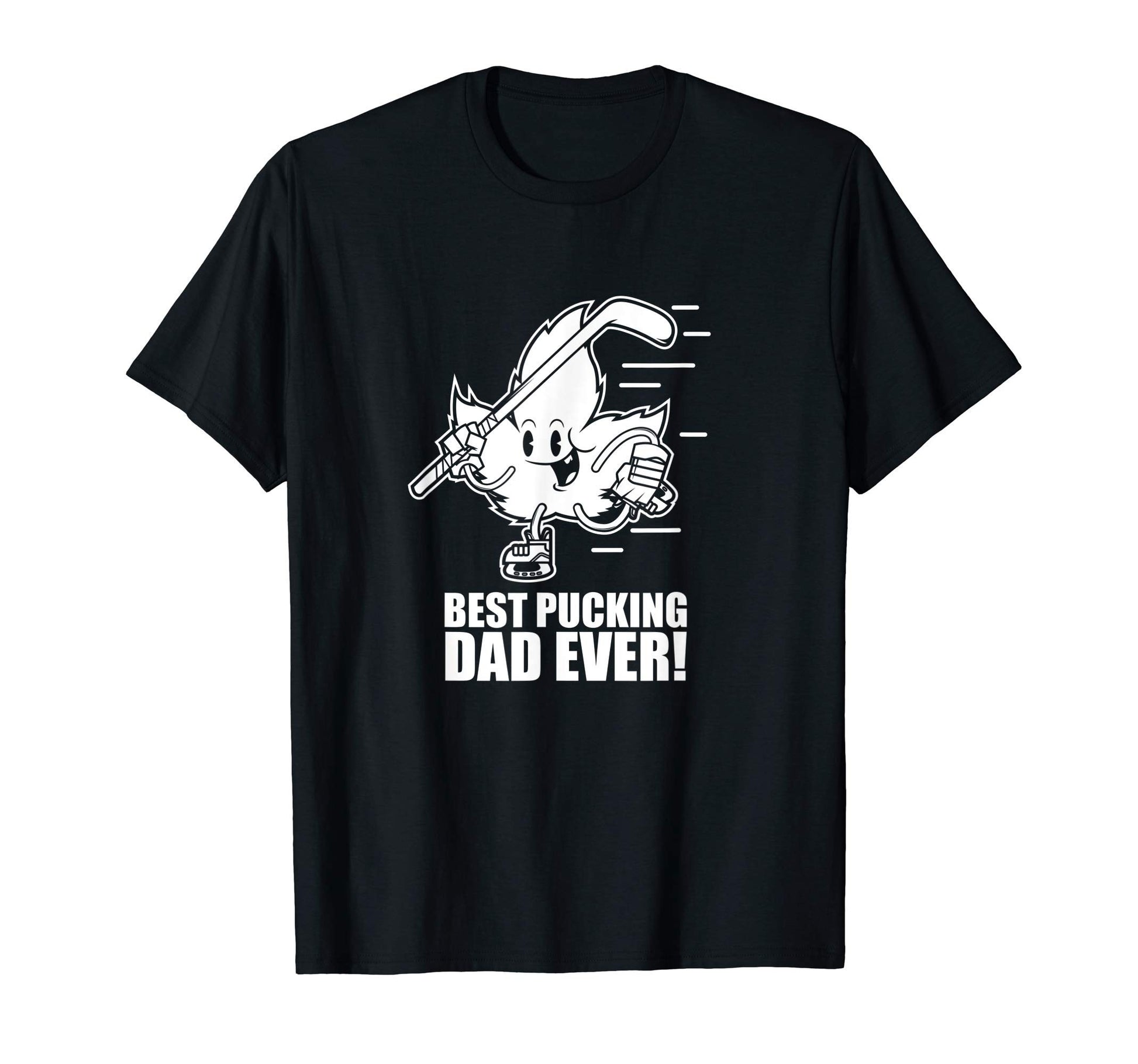 Mens Best Pucking Dad Ever Funny Hockey T-Shirt - Graphic Print for Adults - T-Shirt, Sweatshirt, Hoodie