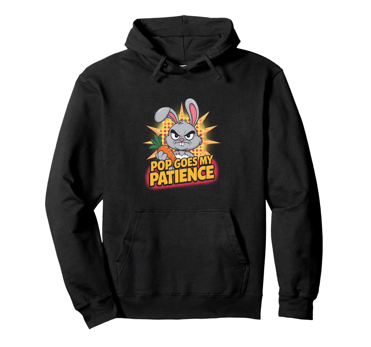 Grumpy Bunny Pop Art Fans Pop Art Hoodie - Custom Art Print Men Women - T-Shirt, Sweatshirt, Hoodie