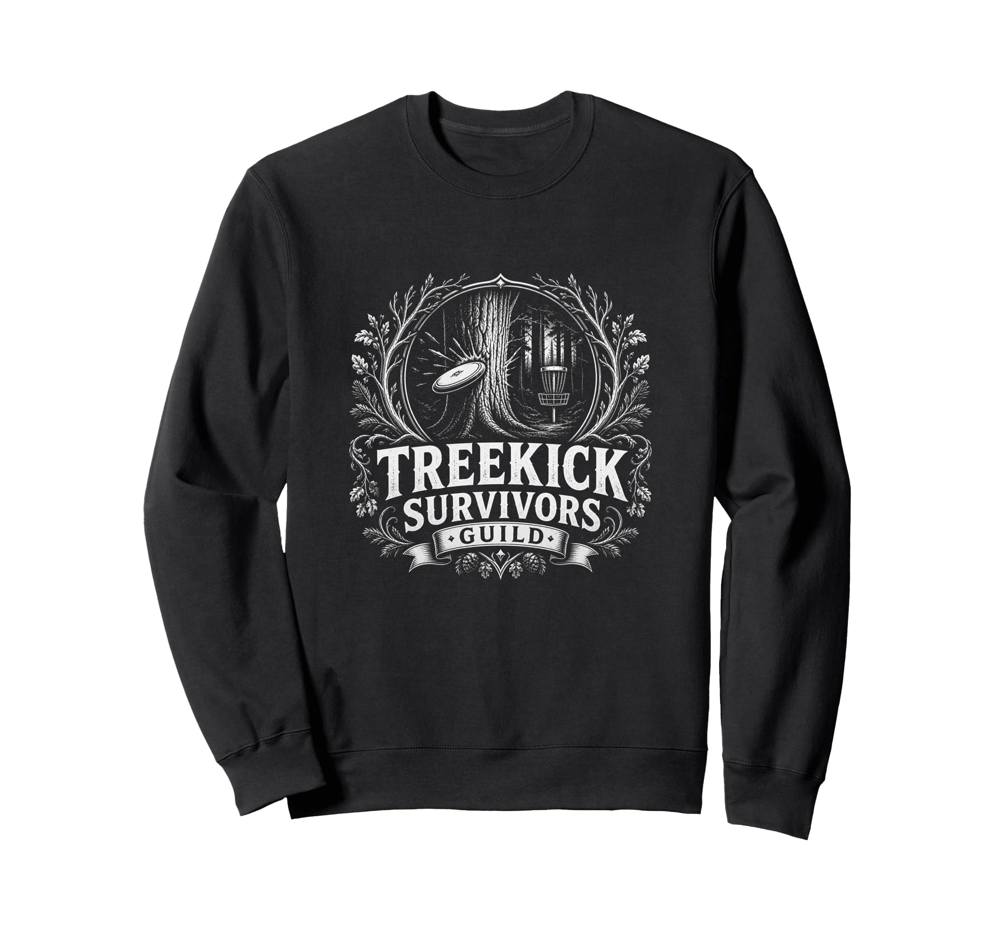 Treekick Survivors Guild Disc Golf Sweatshirt - Graphic Print Men Women - T-Shirt, Sweatshirt, Hoodie