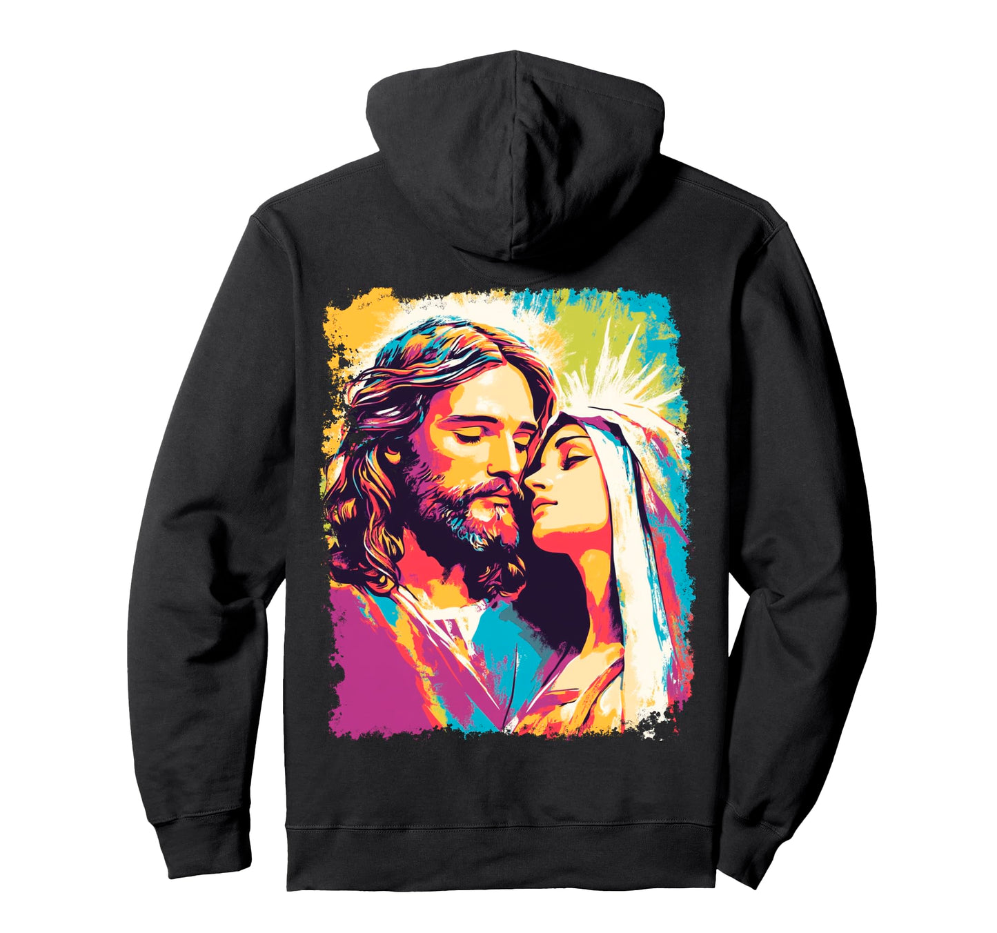 Pop Art Jesus Christ Virgin Mary Hoodie - Aesthetic Graphic Men Women - T-Shirt, Sweatshirt, Hoodie