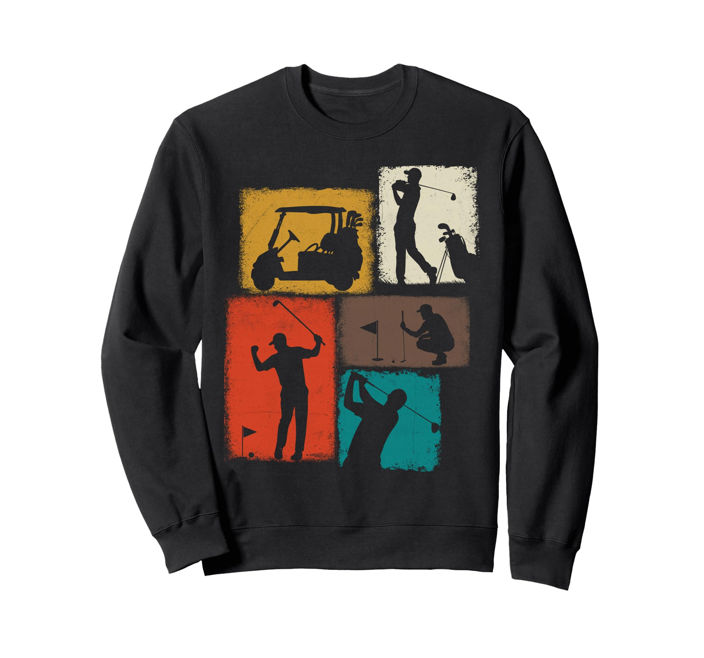Golf Player Collage Golfer Dad Grandpa Sweatshirt - Trendy Graphic Unisex - T-Shirt, Sweatshirt, Hoodie
