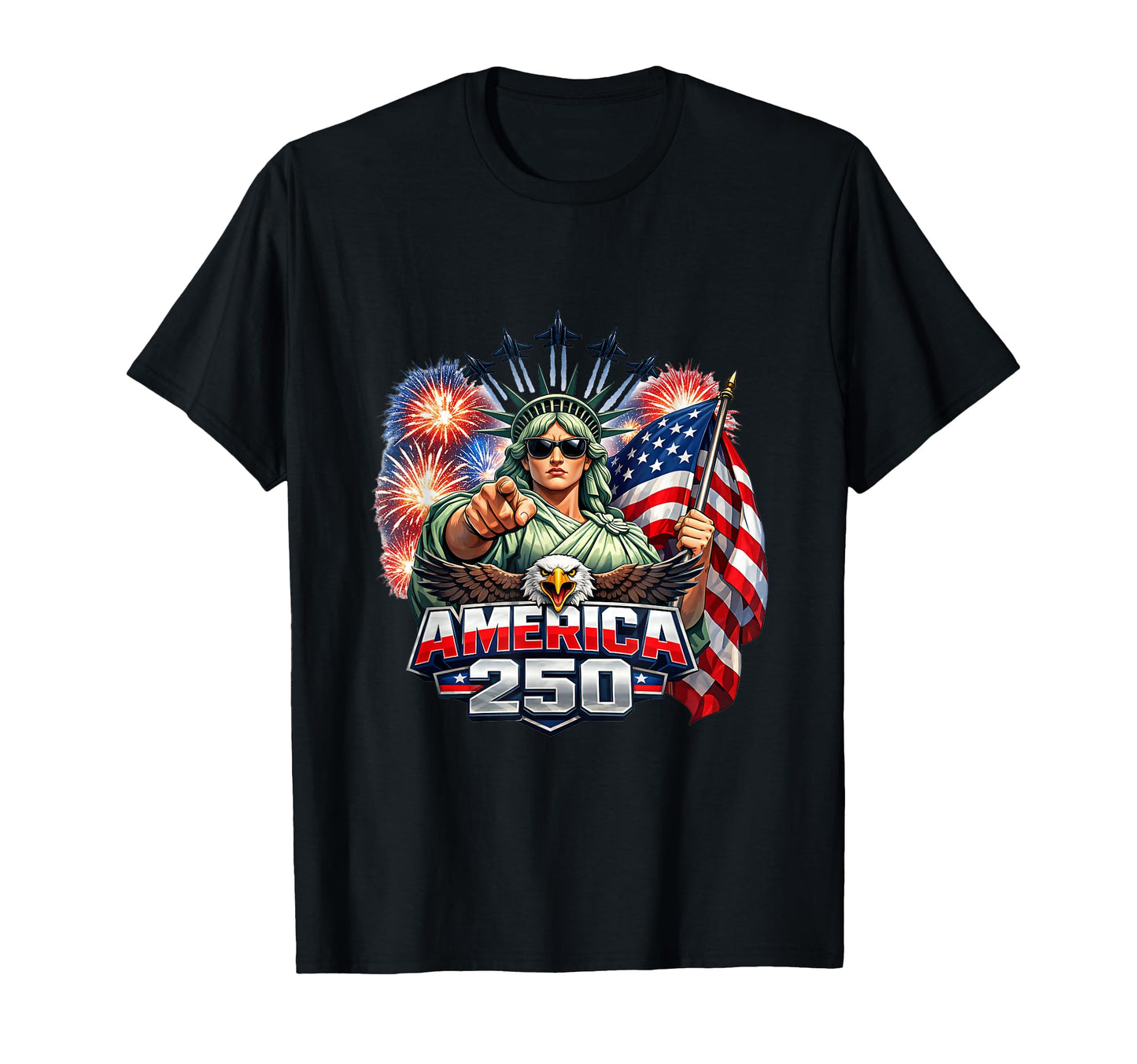 American Liberty 250Th Birthday T-Shirt - Novelty Apparel Unisex - T-Shirt, Sweatshirt, Hoodie