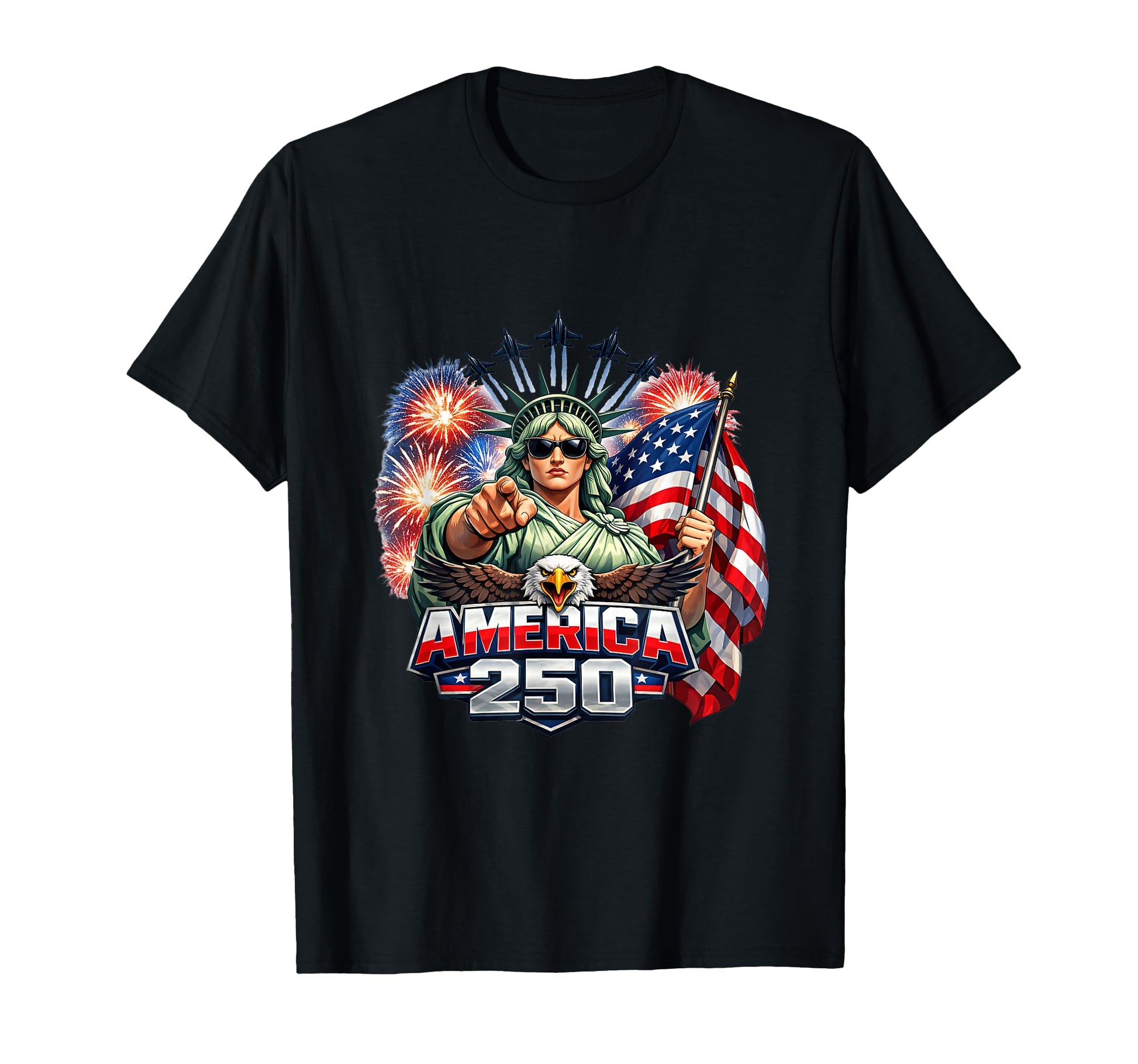 American Liberty 250Th Birthday T-Shirt - Novelty Apparel Unisex - T-Shirt, Sweatshirt, Hoodie