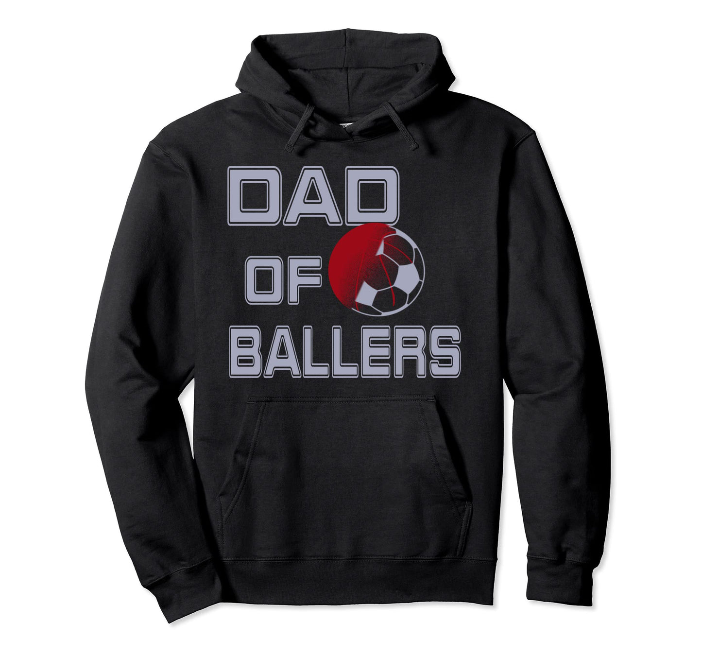Dad Ballers Father Son Basketball Soccer Hoodie - Graphic Print for Adults - T-Shirt, Sweatshirt, Hoodie