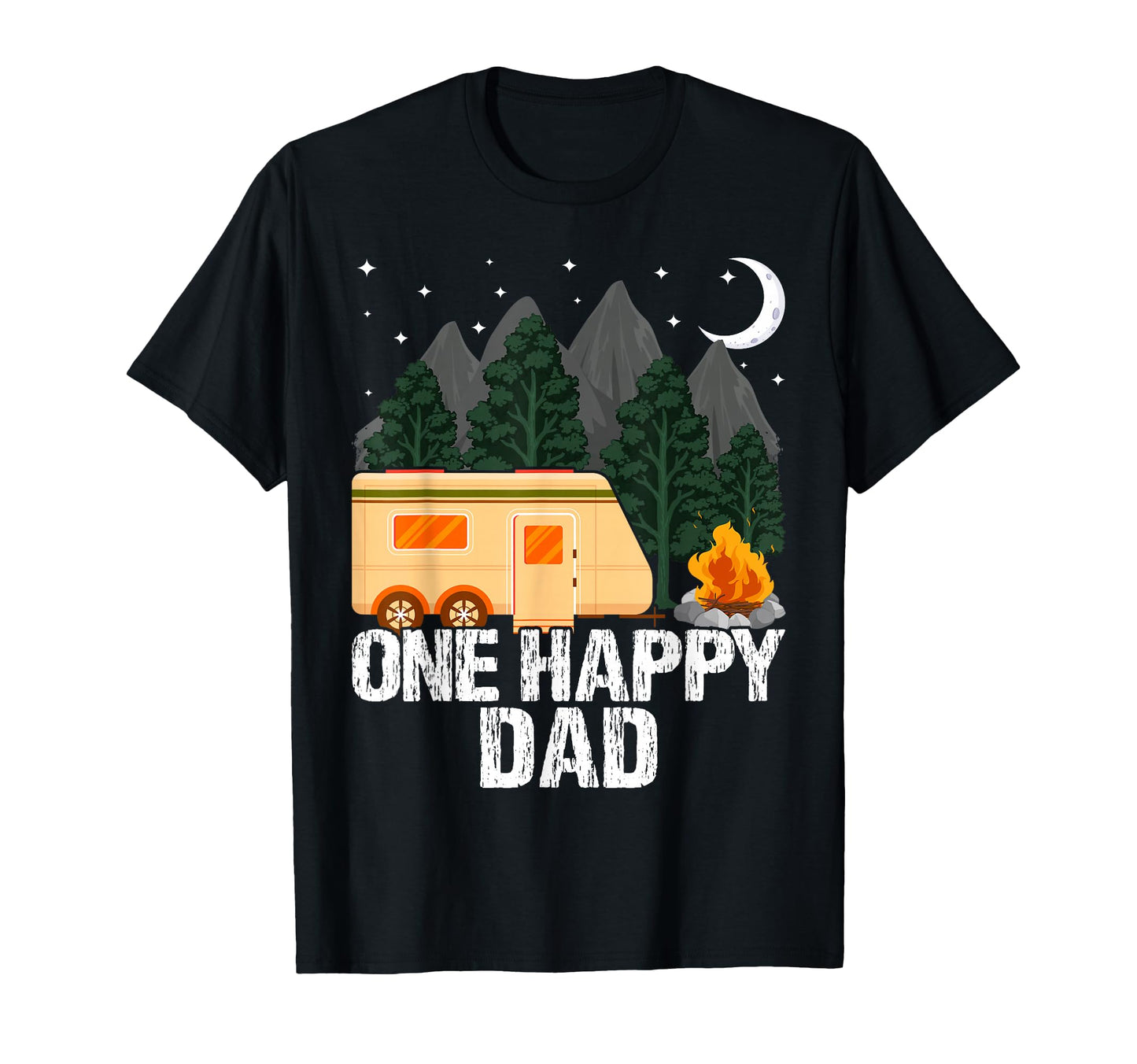 One Happy Dad Camper First Birthday T-Shirt - Aesthetic Graphic Unisex - T-Shirt, Sweatshirt, Hoodie