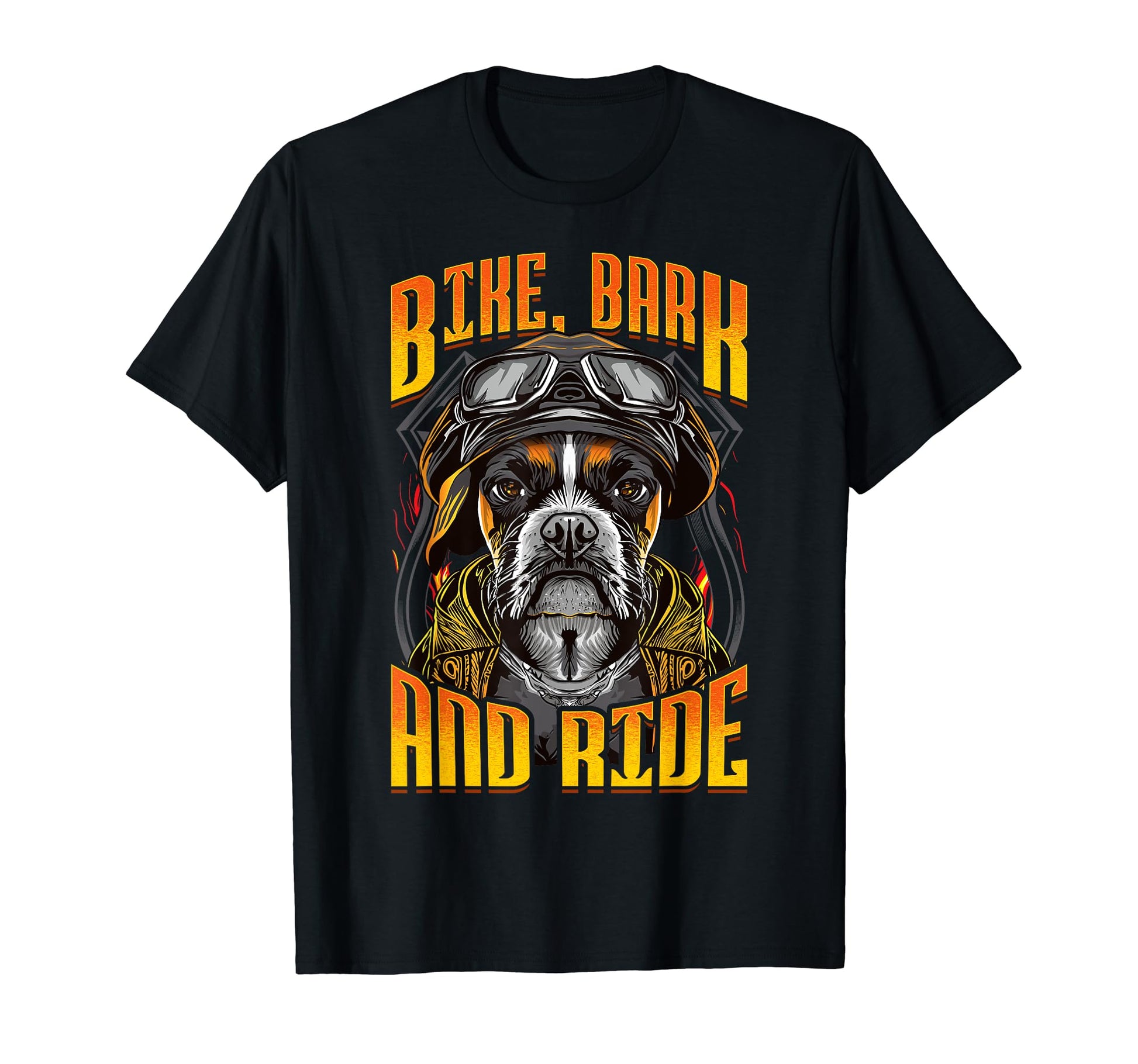 Bike Bark Ride Biker Dog Motorcycle T-Shirt - Minimalist Print for Adults - T-Shirt, Sweatshirt, Hoodie