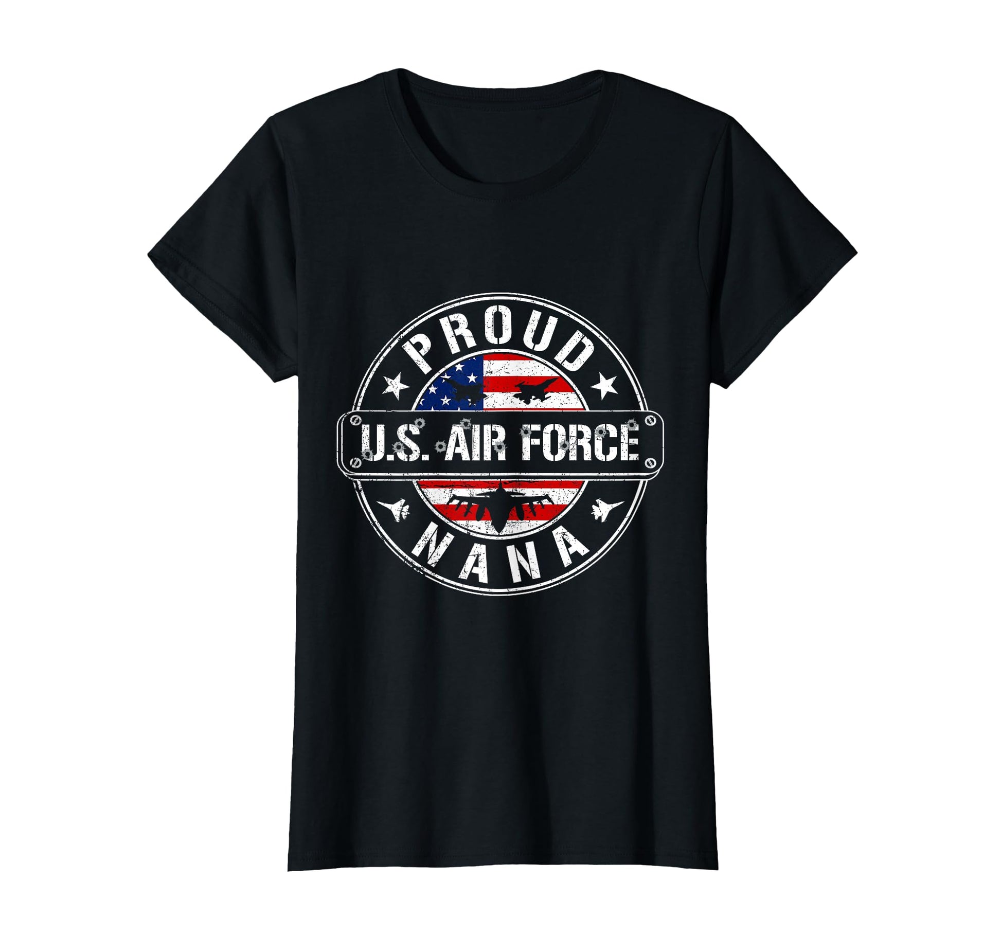 Proud Air Force Nana Flag Us Airman T-Shirt - Aesthetic Graphic for Adults - T-Shirt, Sweatshirt, Hoodie