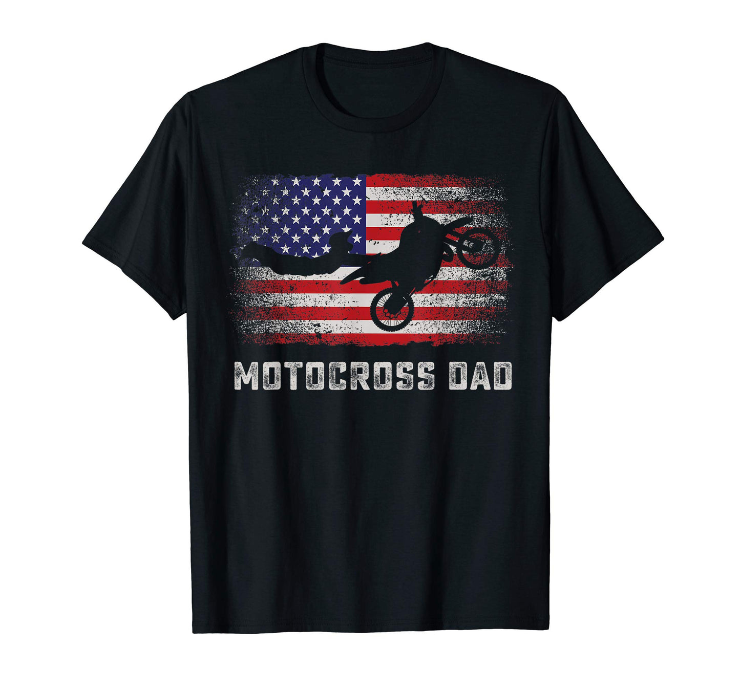 Motocross American Flag Motorcycle T-Shirt - Custom Art Print for Adults - T-Shirt, Sweatshirt, Hoodie