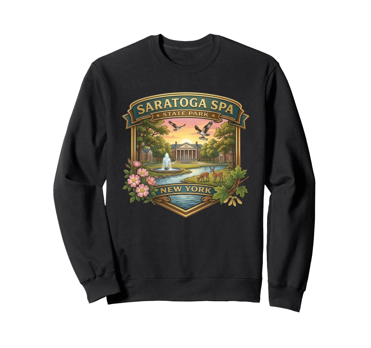 Saratoga Spa State Park New York Sweatshirt - Custom Art Print Unisex - T-Shirt, Sweatshirt, Hoodie