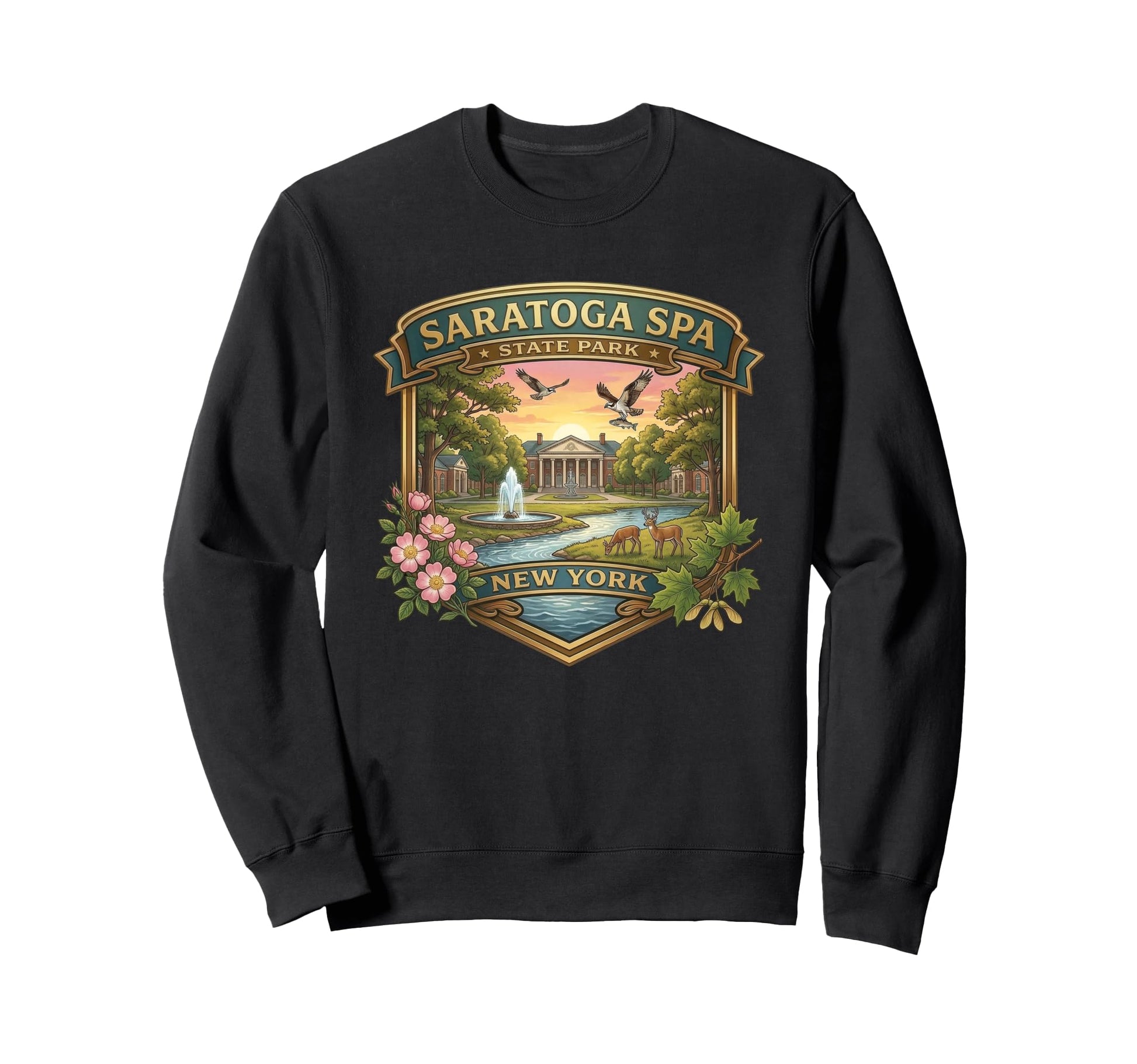 Saratoga Spa State Park New York Sweatshirt - Custom Art Print Unisex - T-Shirt, Sweatshirt, Hoodie