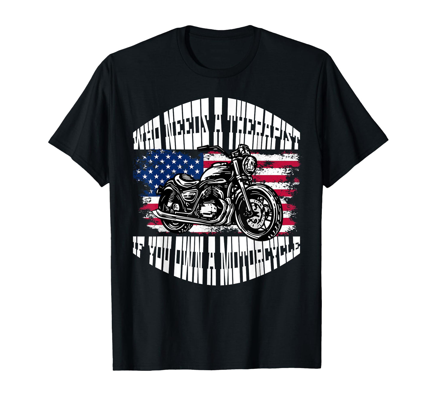 Biker Dad American Us Flag Motorcycle T-Shirt - Unique Graphic Men Women - T-Shirt, Sweatshirt, Hoodie