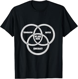 Funny Dystopian Venn Diagram WE are HERE Parody T-Shirt Unisex T-shirt, Sweatshirt, Hoodie, Long Sleeve Tee - T-Shirt, Sweatshirt, Hoodie