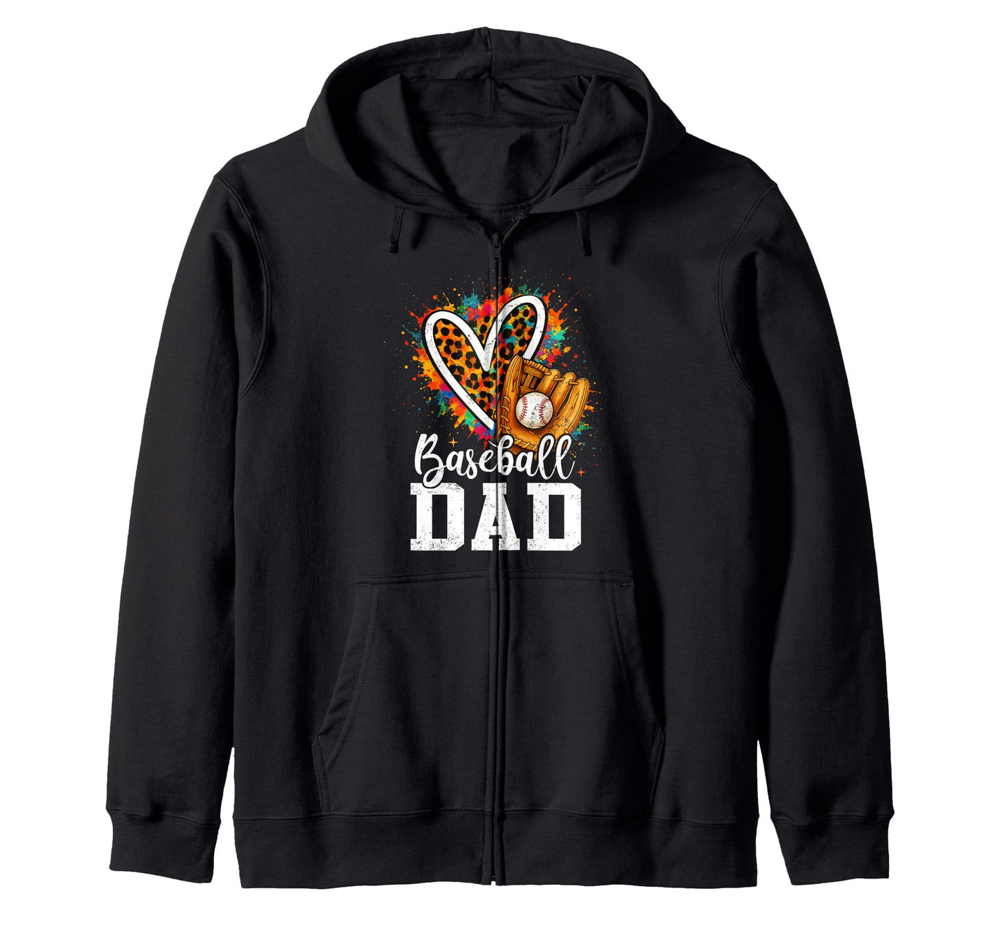 My Favorite Baseball Dad Leopard Heart T-Shirt - Trendy Graphic Men Women - T-Shirt, Sweatshirt, Hoodie