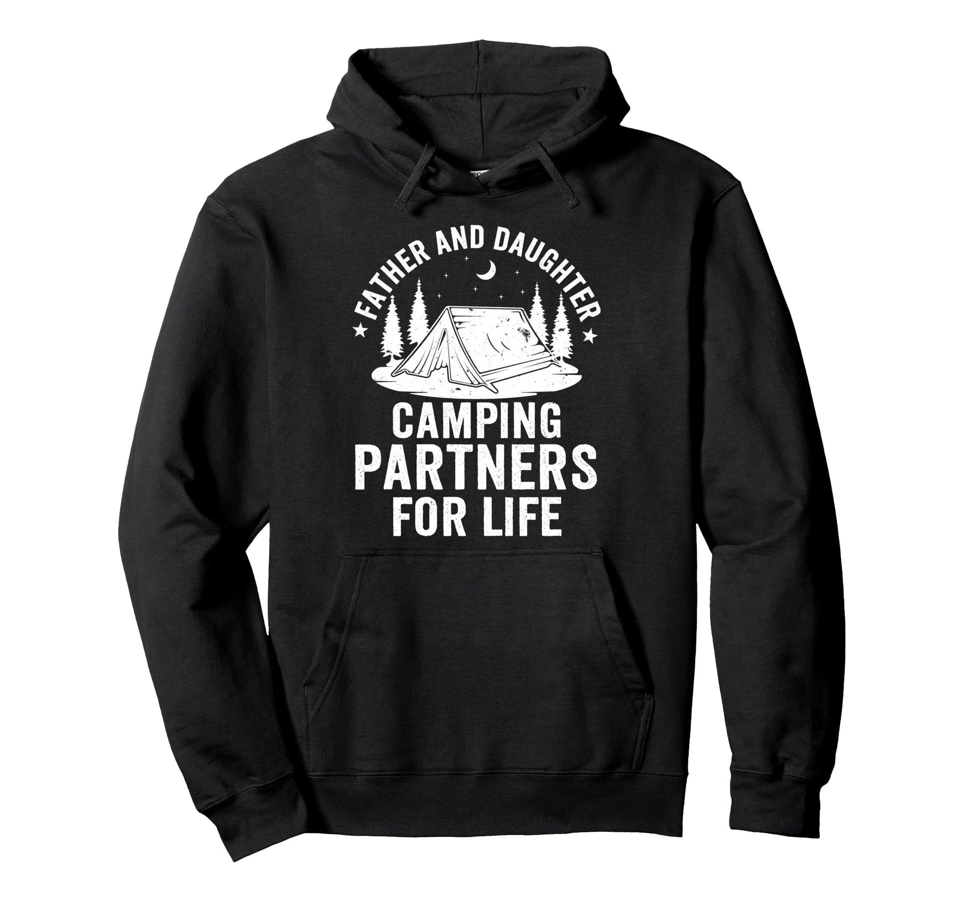 Father And Daughter Camping Buddies Hoodie - Aesthetic Graphic for Adults - T-Shirt, Sweatshirt, Hoodie