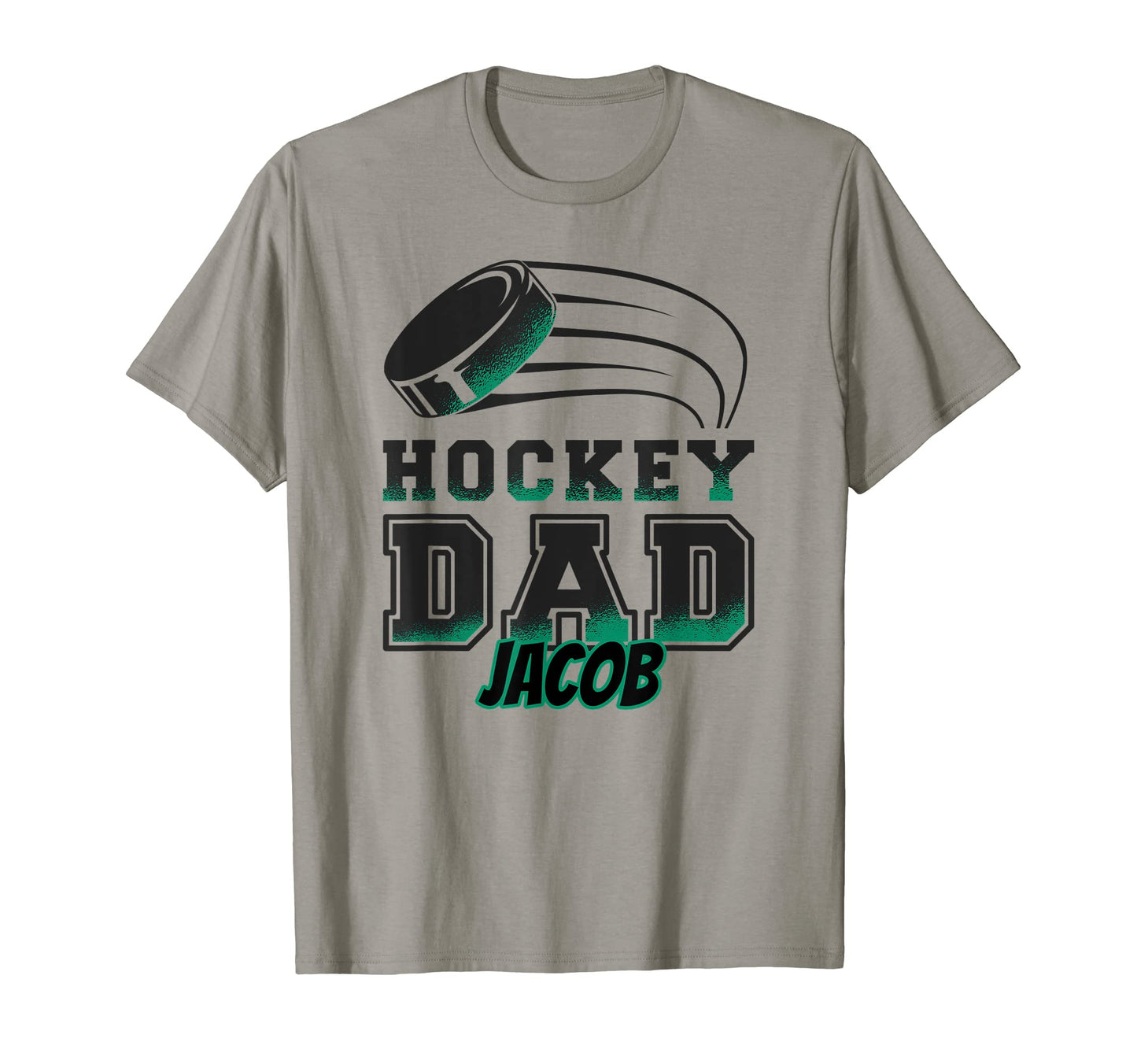 Jacob Hockey Dad Puck Mens T-Shirt - Novelty Apparel Unisex - T-Shirt, Sweatshirt, Hoodie