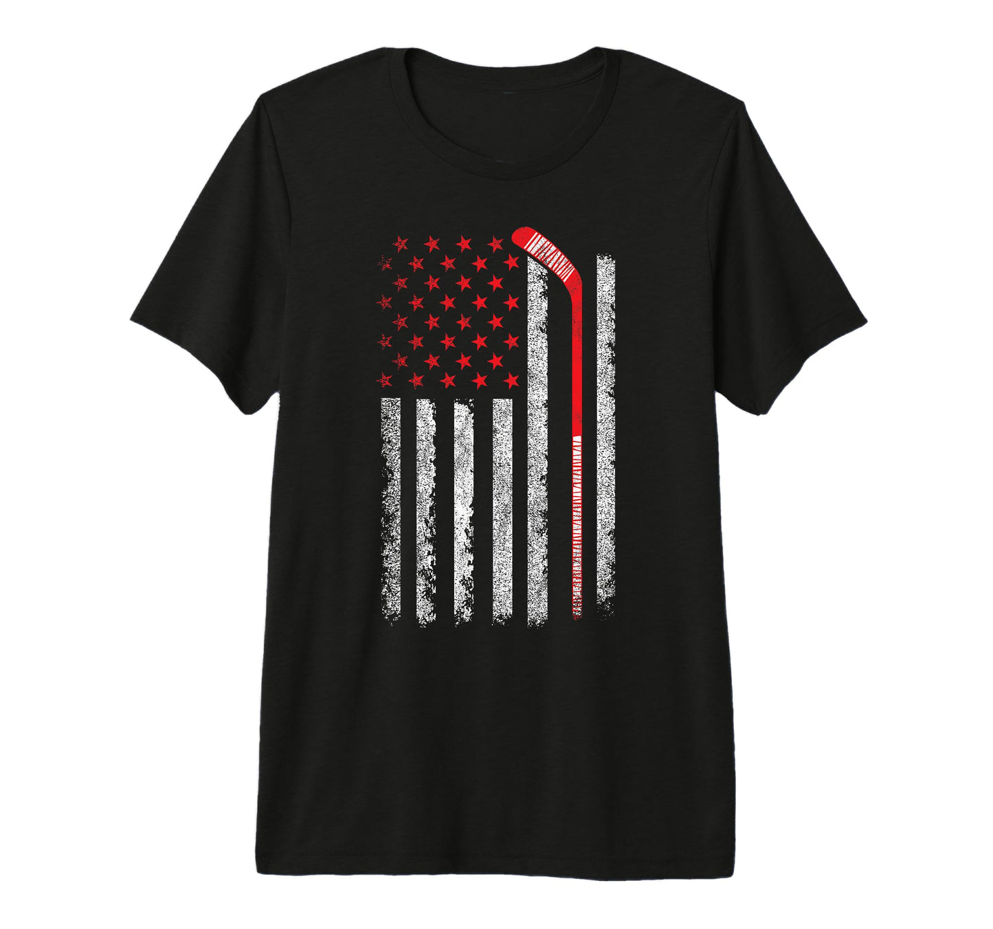 Patriotic American Flag Ice Hockey Player T-Shirt - Novelty Apparel Unisex - T-Shirt, Sweatshirt, Hoodie