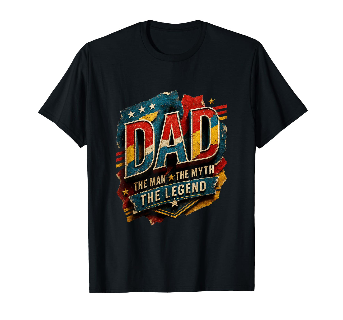 Myth Legend Proud Dad Fathers T-Shirt - Casual Everyday Wear for Adults - T-Shirt, Sweatshirt, Hoodie