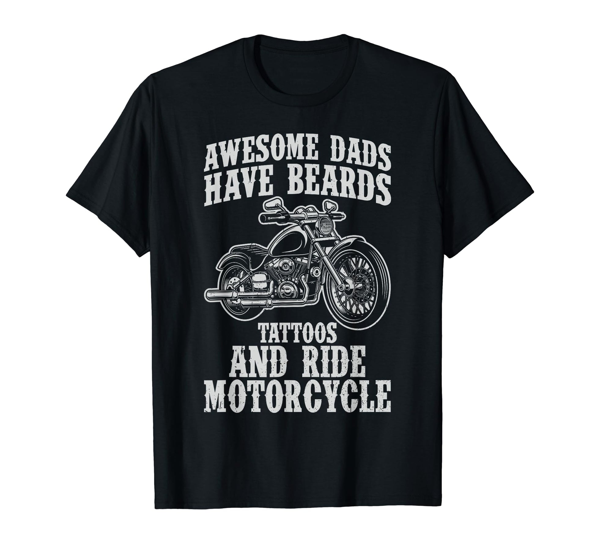 Awesome Dad Beard Tattoos And T-Shirt - Fun Novelty Design for Adults - T-Shirt, Sweatshirt, Hoodie
