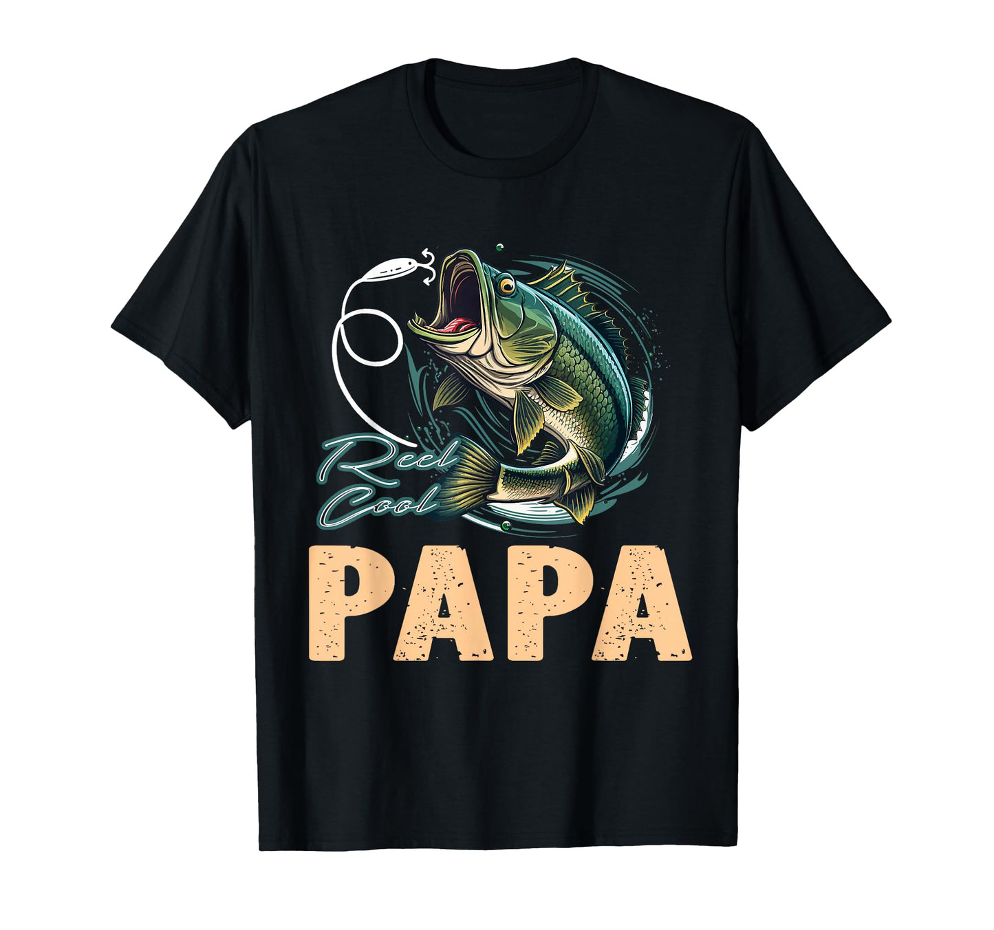 Fathers Day Funny Fisherman Reel Papa T-Shirt - Custom Art Print Unisex - T-Shirt, Sweatshirt, Hoodie