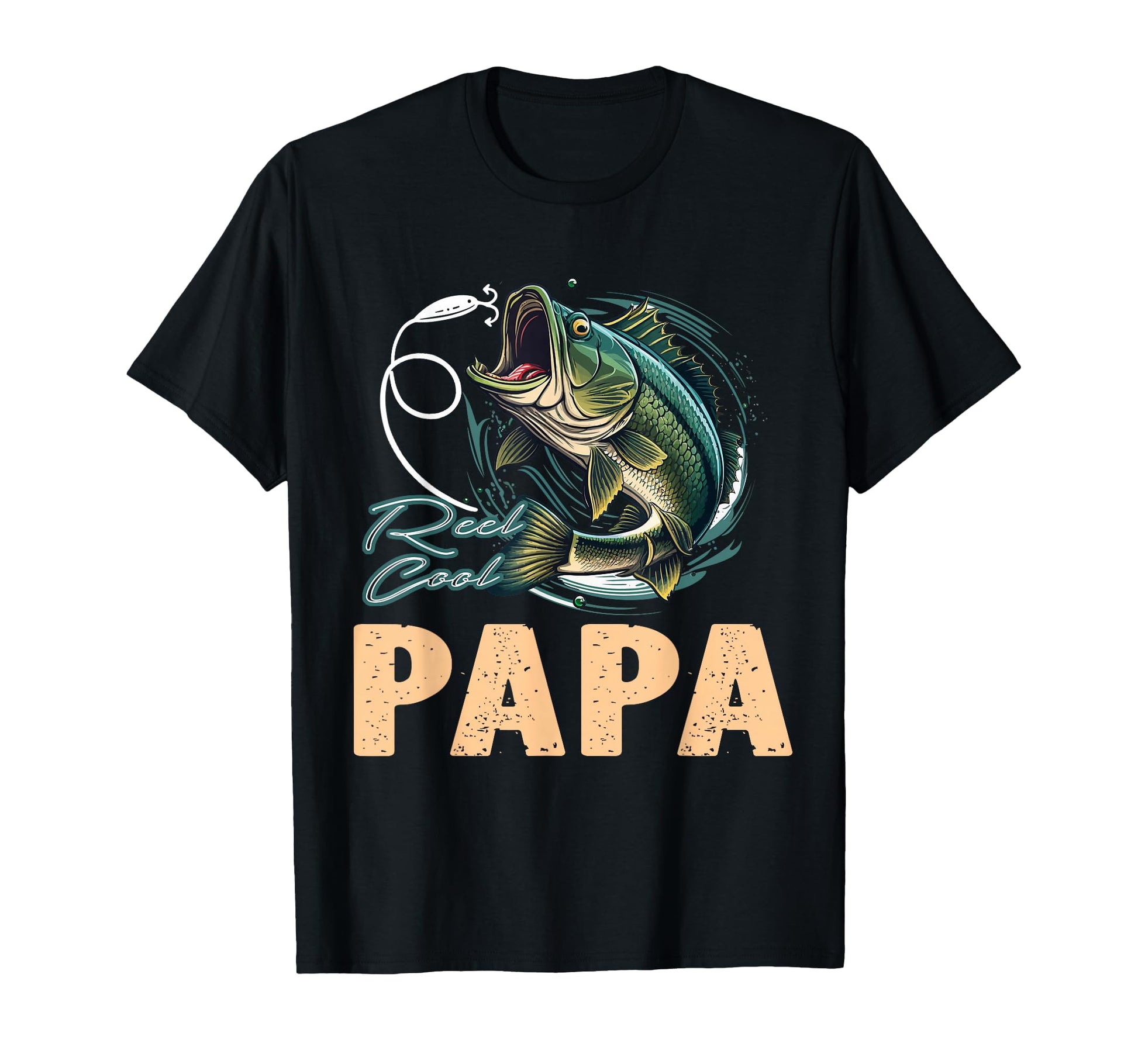 Fathers Day Funny Fisherman Reel Papa T-Shirt - Custom Art Print Unisex - T-Shirt, Sweatshirt, Hoodie