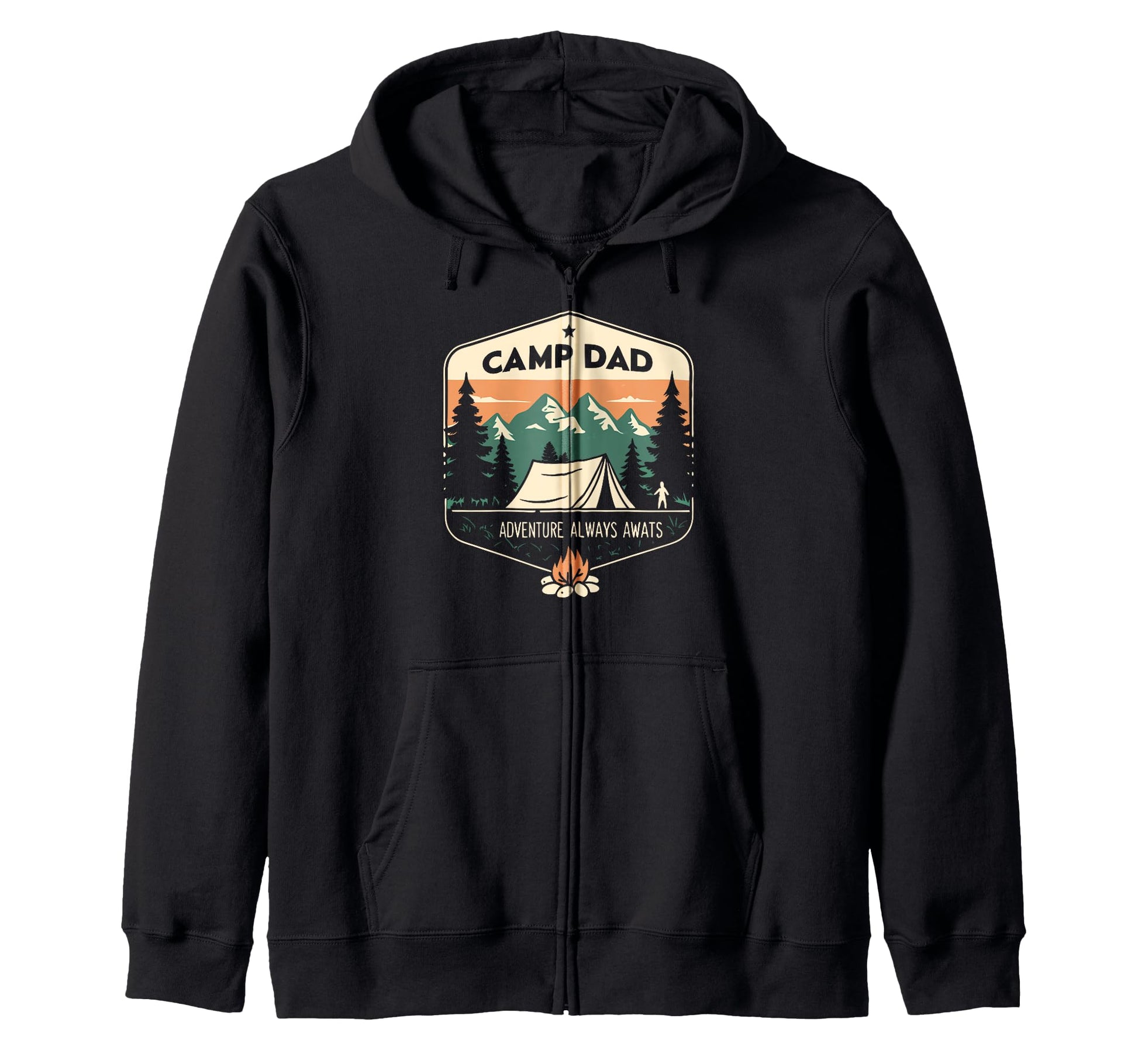 Fathers Day Camping Outdoorsy Dads Hoodie - Unique Graphic Unisex - T-Shirt, Sweatshirt, Hoodie