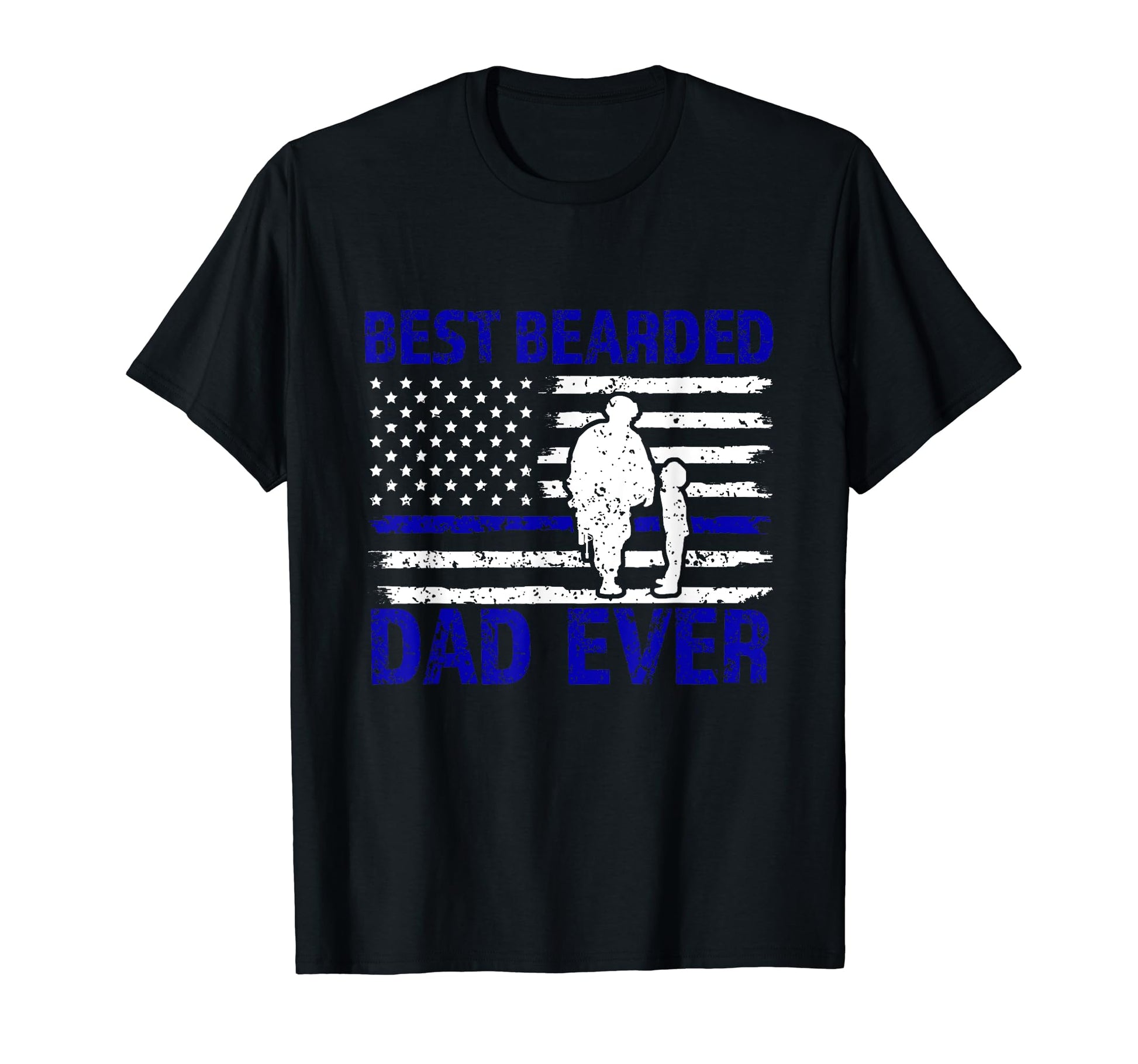 Best Bearded Dad Ever Cop T-Shirt - Custom Art Print Men Women - T-Shirt, Sweatshirt, Hoodie