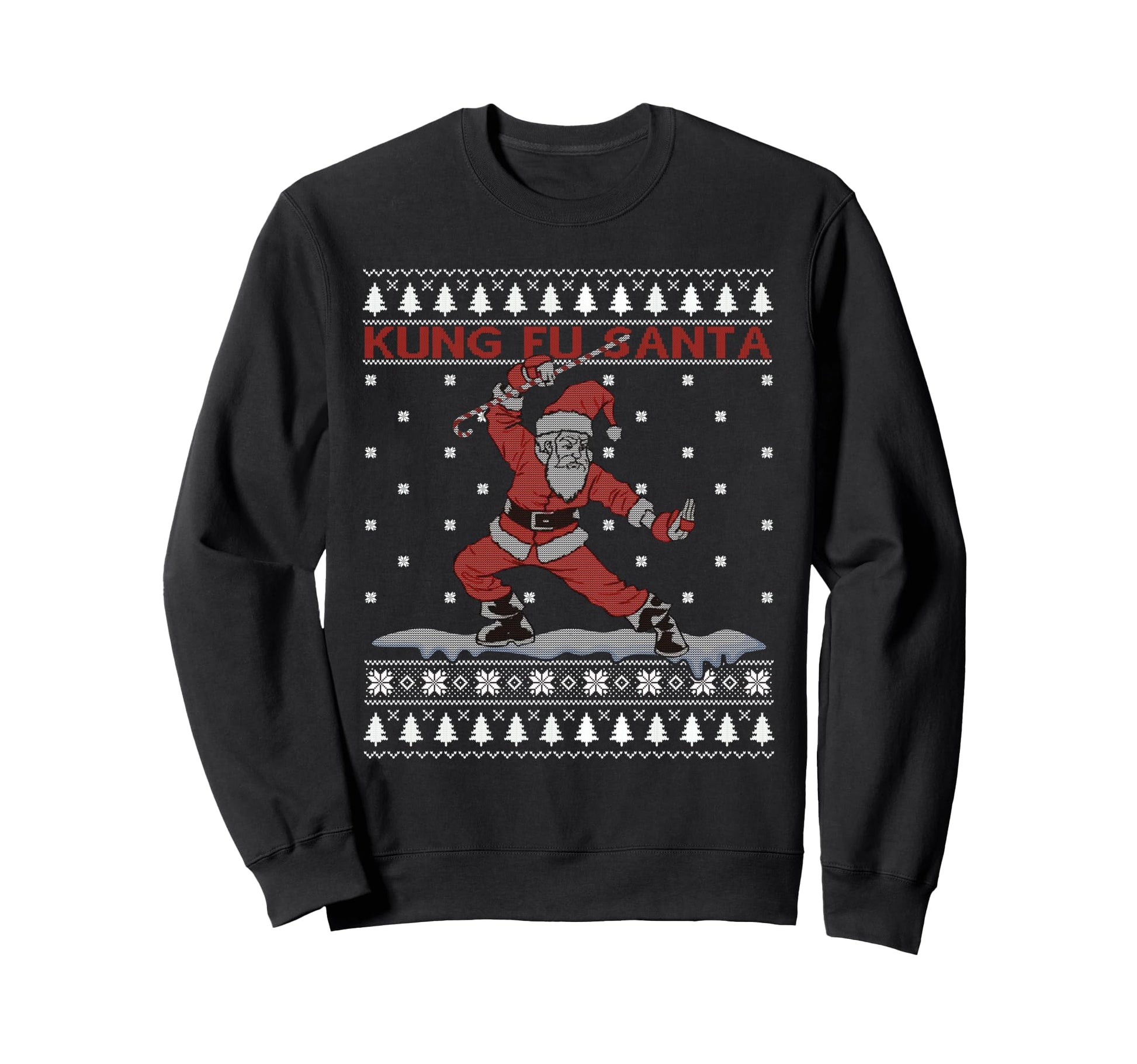 Funny Kung Fu Santa Ugly Lover Outfit Sweatshirt - Trendy Graphic Unisex - T-Shirt, Sweatshirt, Hoodie